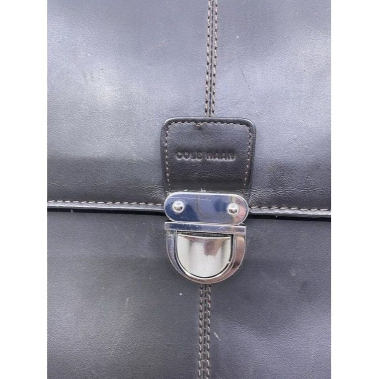 Cole Haan Briefcase Black Leather Messenger Bag