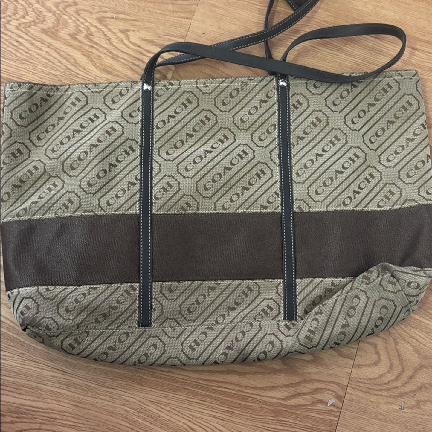 Coach Tan and Black Men's Messenger Bag