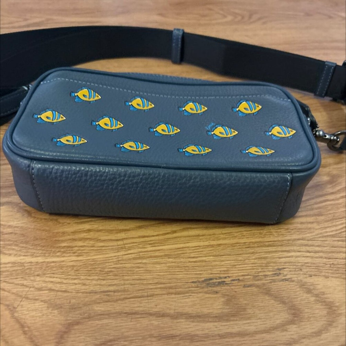 NWOT Coach Fish Print Leather Crossbody Bag