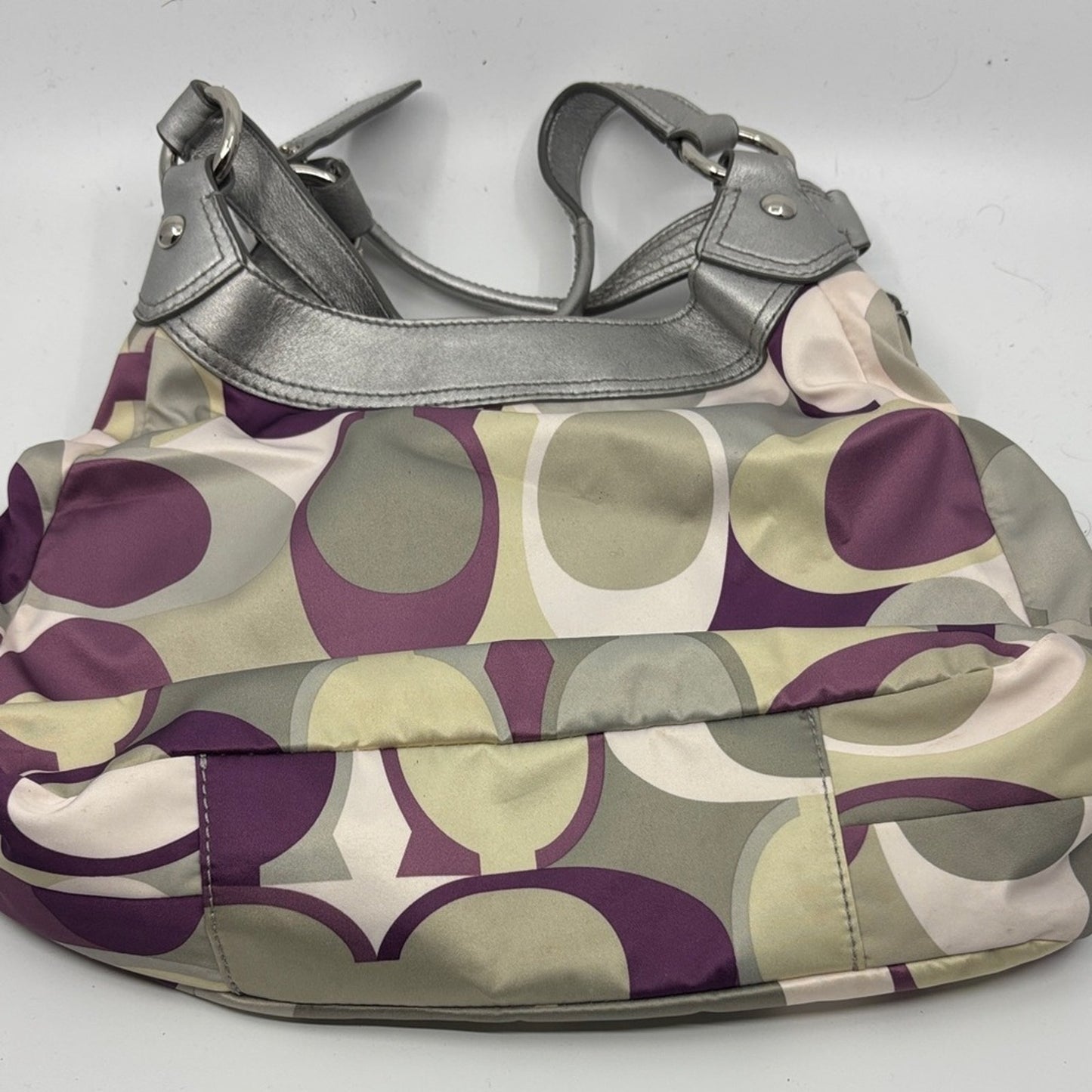 Stylish Silver and Purple Women's Bag
