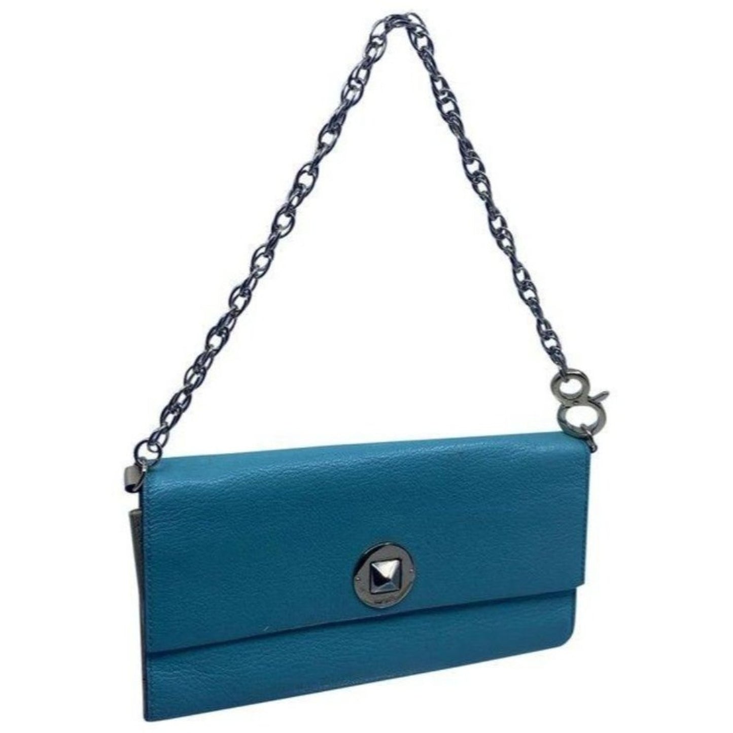 Kate Spade Blue Vintage Leather Mirror Lipstick Ca