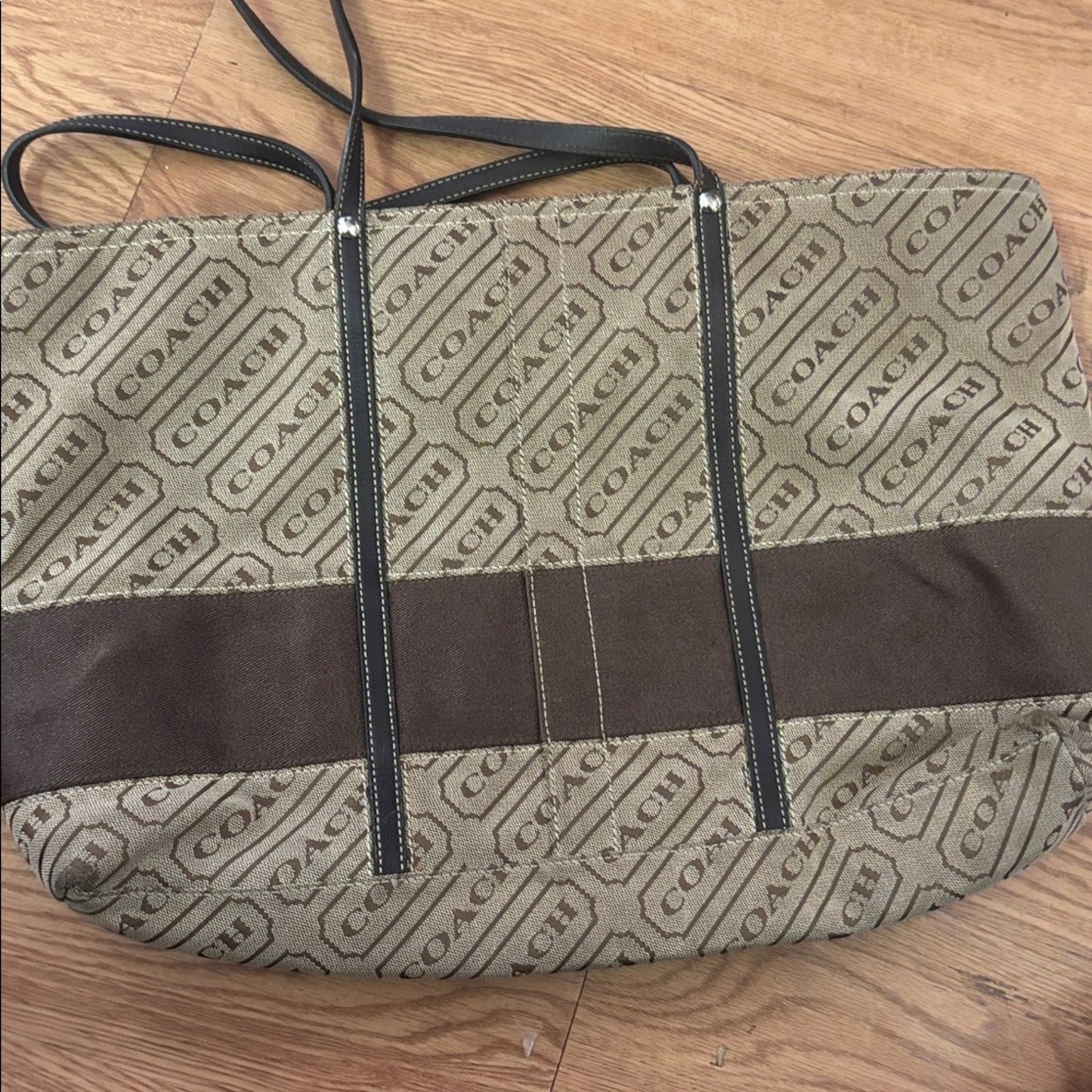 Coach Tan and Black Men's Messenger Bag