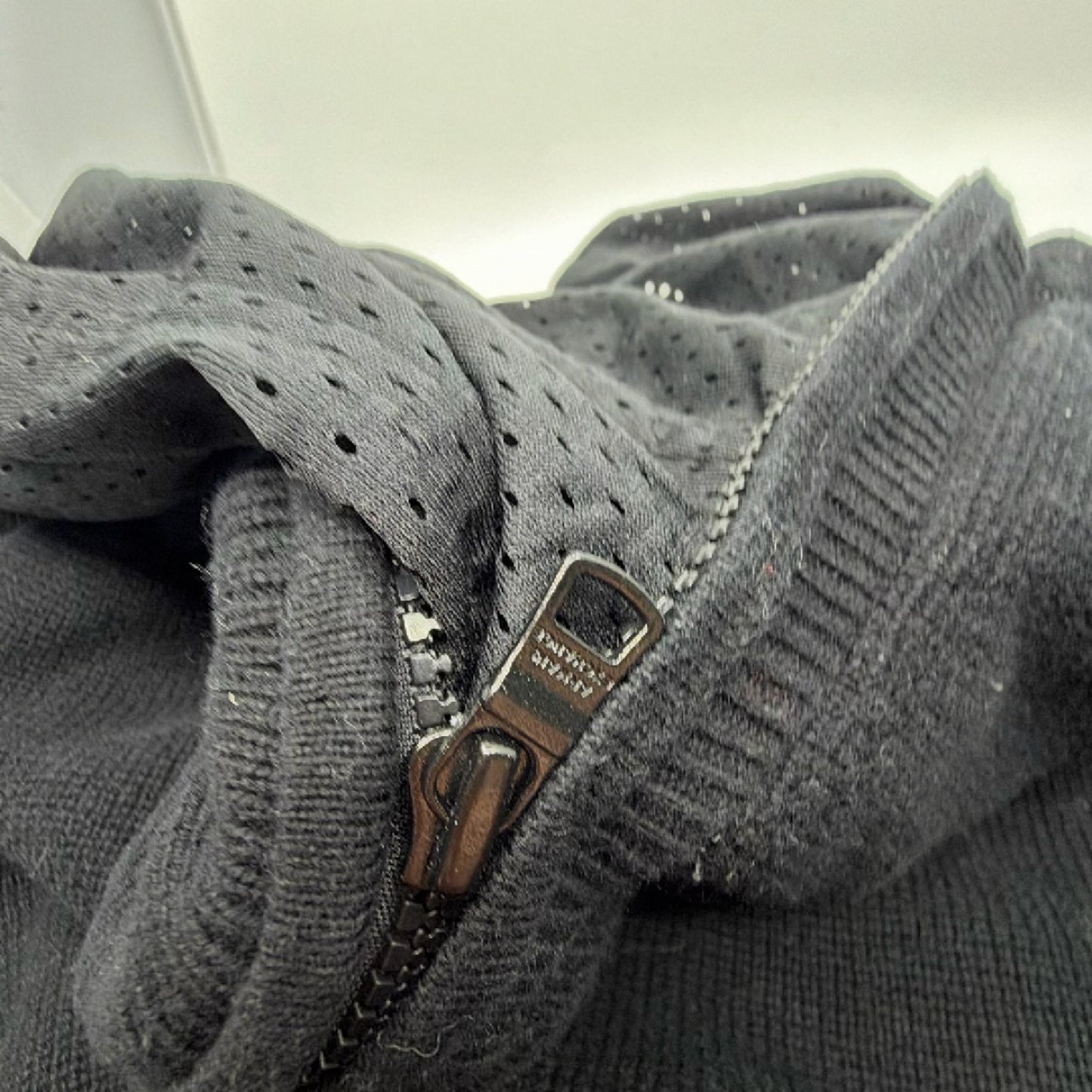 Armani Exchange Black Cotton Blend Half-Zip Hooded Sweater M