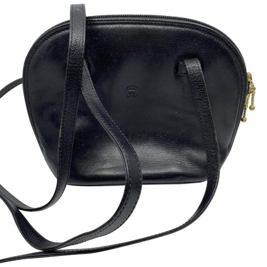 Etienne Aigner Black Leather Shoulder Bag