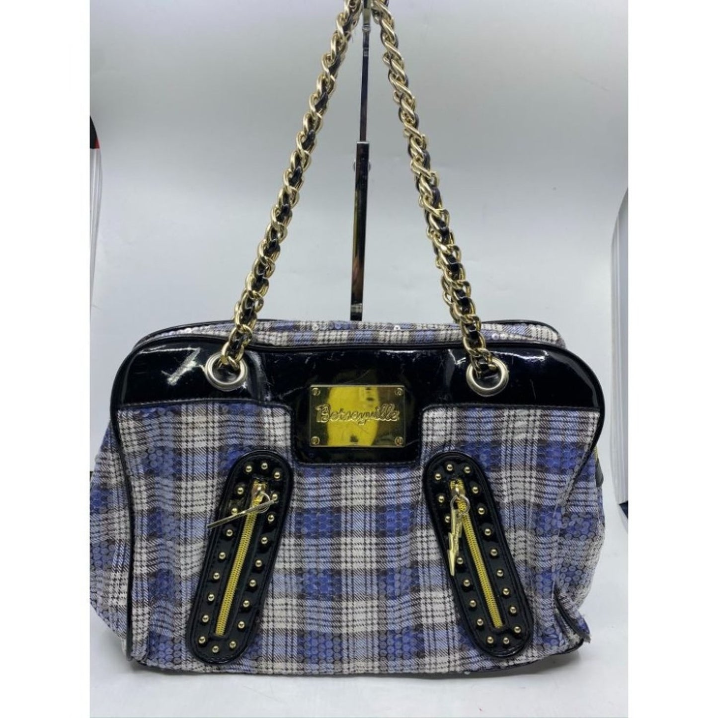 BETSEY JOHNSON Faux Leather Multicolor Tote Bag