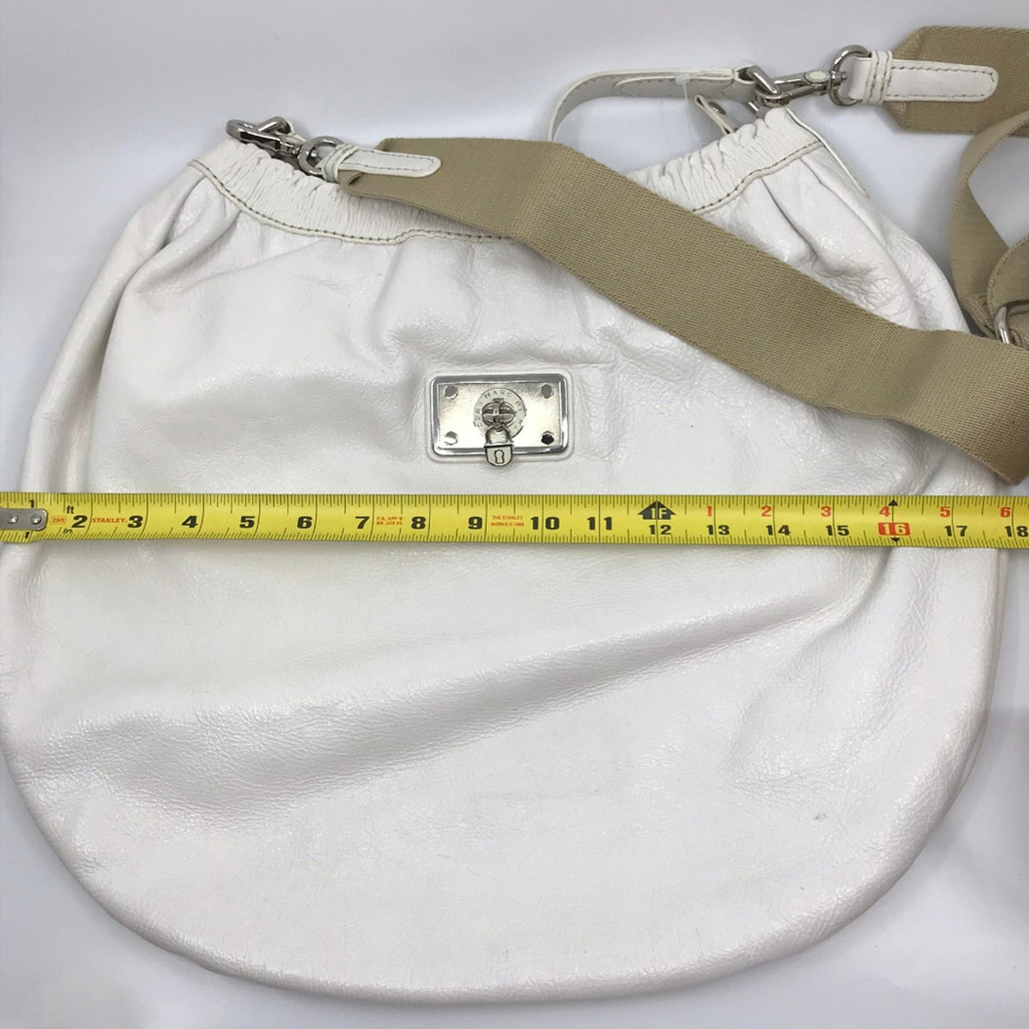 MARC JACOBS White Leather Bucket Bag