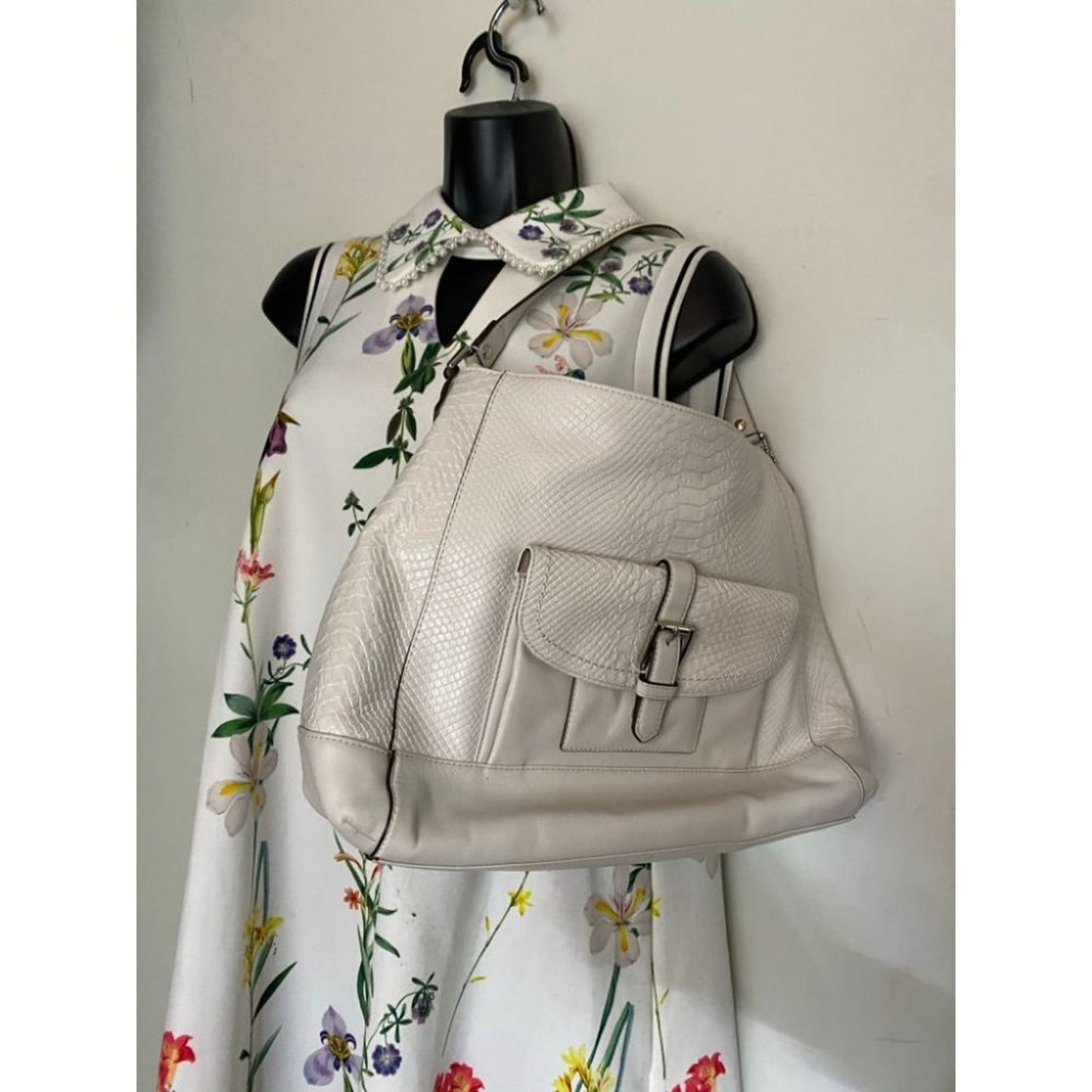 COACH Large White Leather Tote Bag