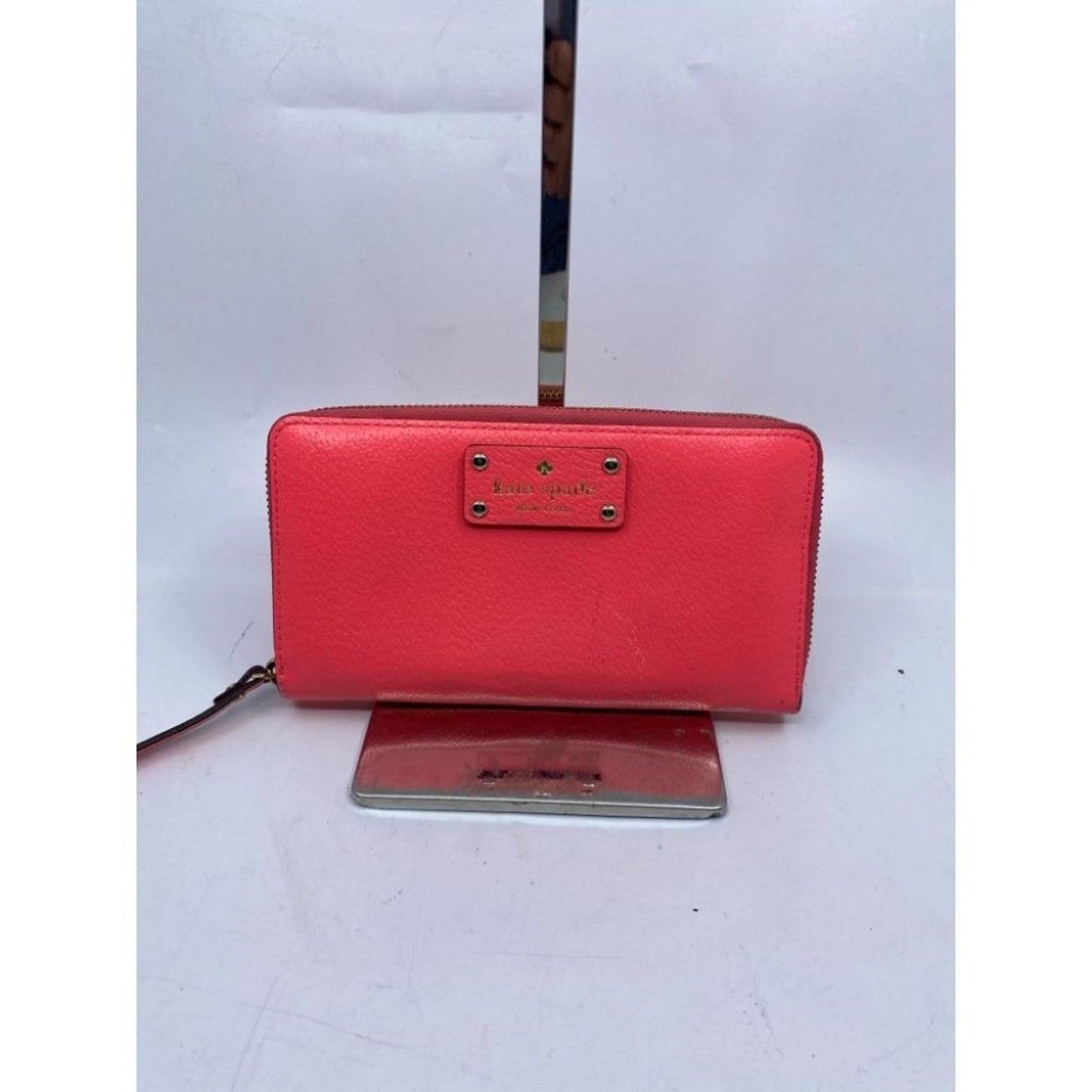 Kate Spade Women's Pink Tan Zipper Wallet