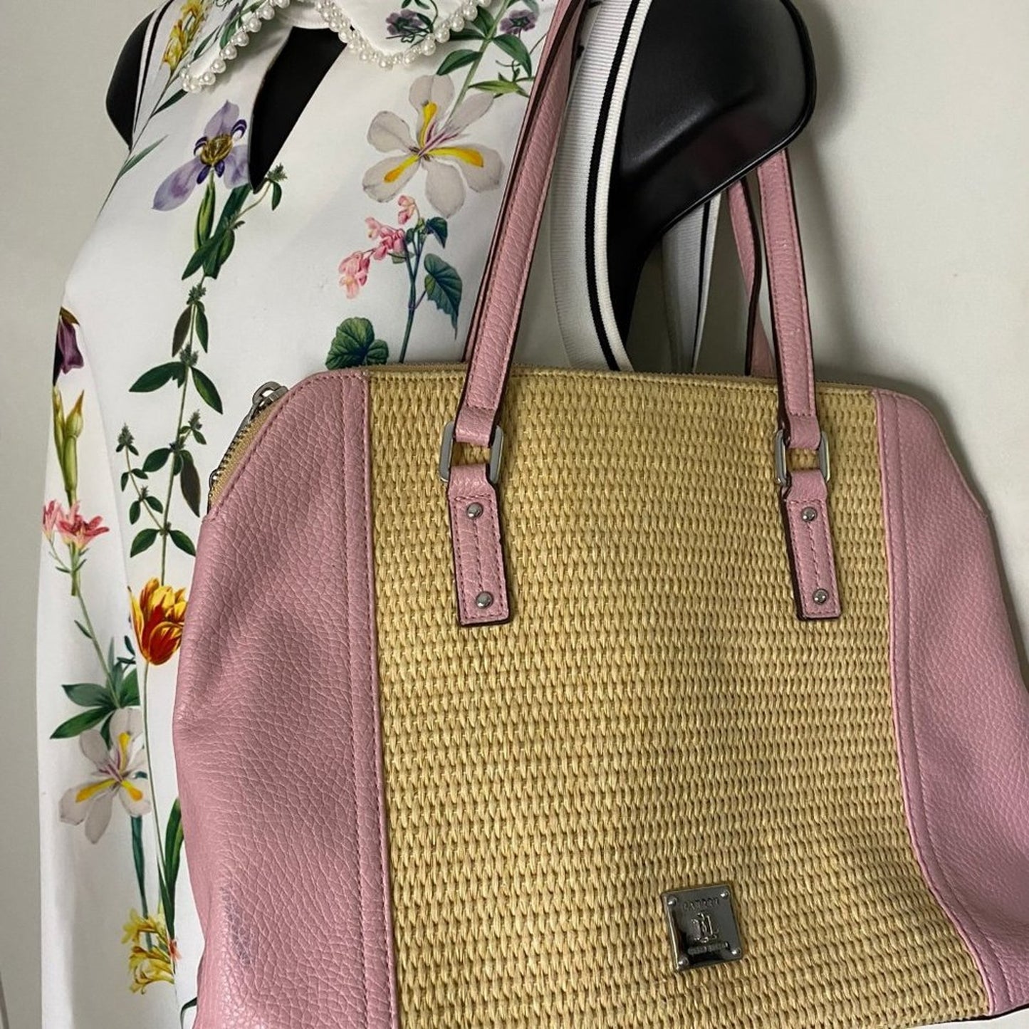 RALPH LAUREN Tan Cream Handbag / Shopping Tote