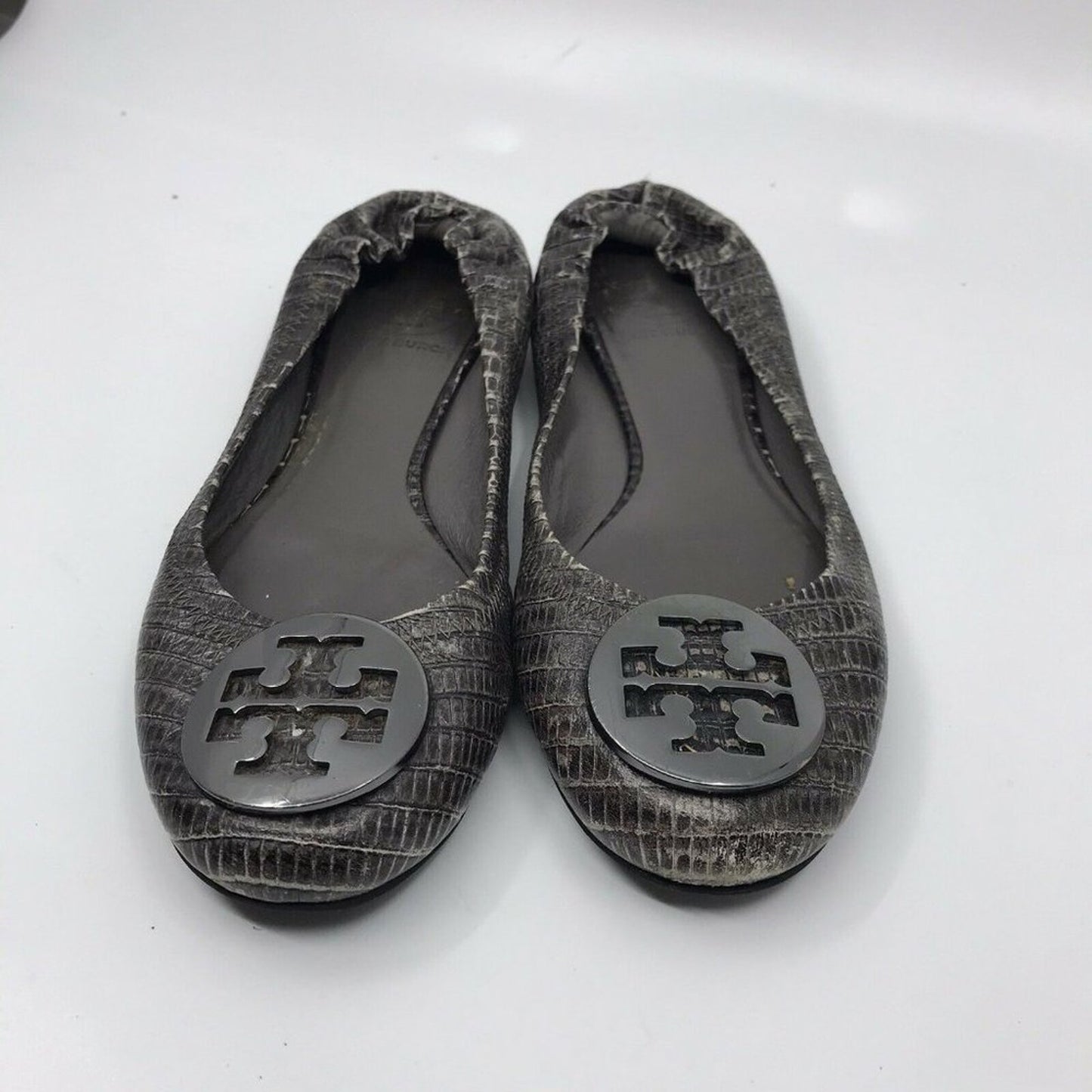 TORY BURCH Pewter Ballerina Flats size 6