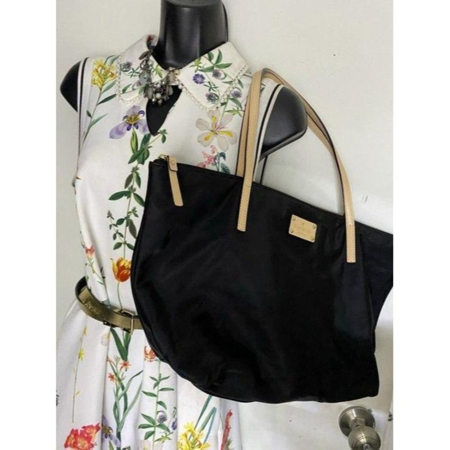 kate spade black nylon shoulder bag