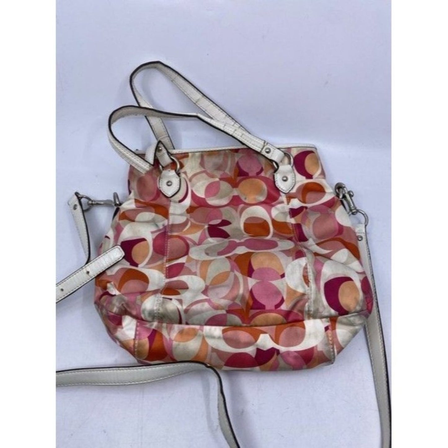 Coach Multi Purpose Pink Fabric Cross Body Bag