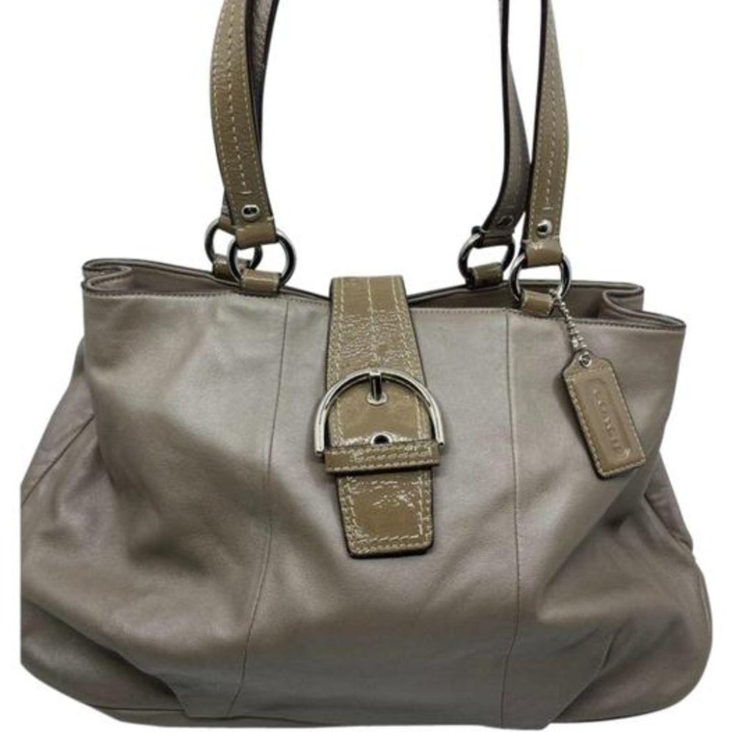 COACH Medium/ Large Leather Brown Shoulder Bag
