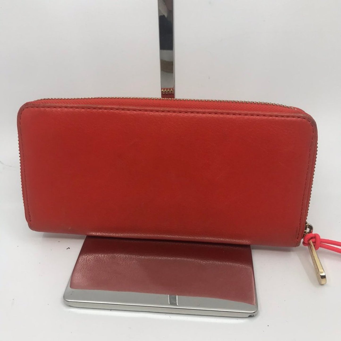 Michael Kors Leather Orange Wristlet