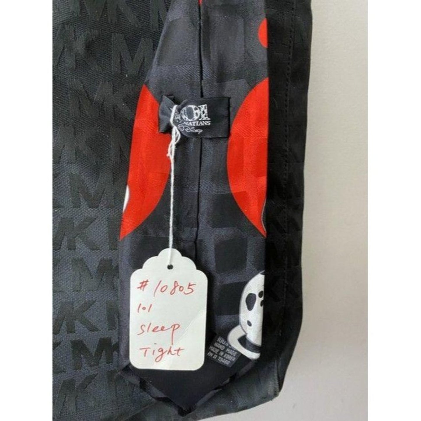 michael kors w customized w tie sash black red tot