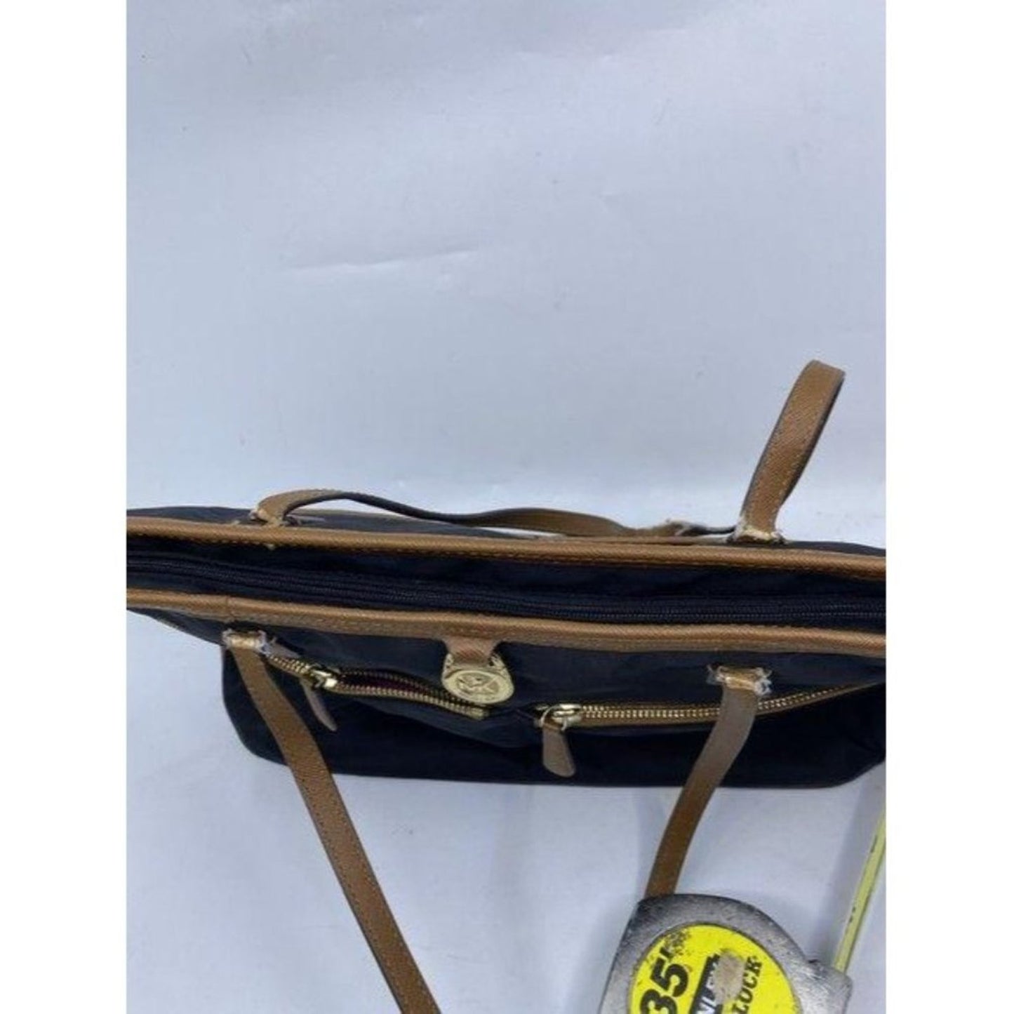 michael kors black fabric shoulder bag