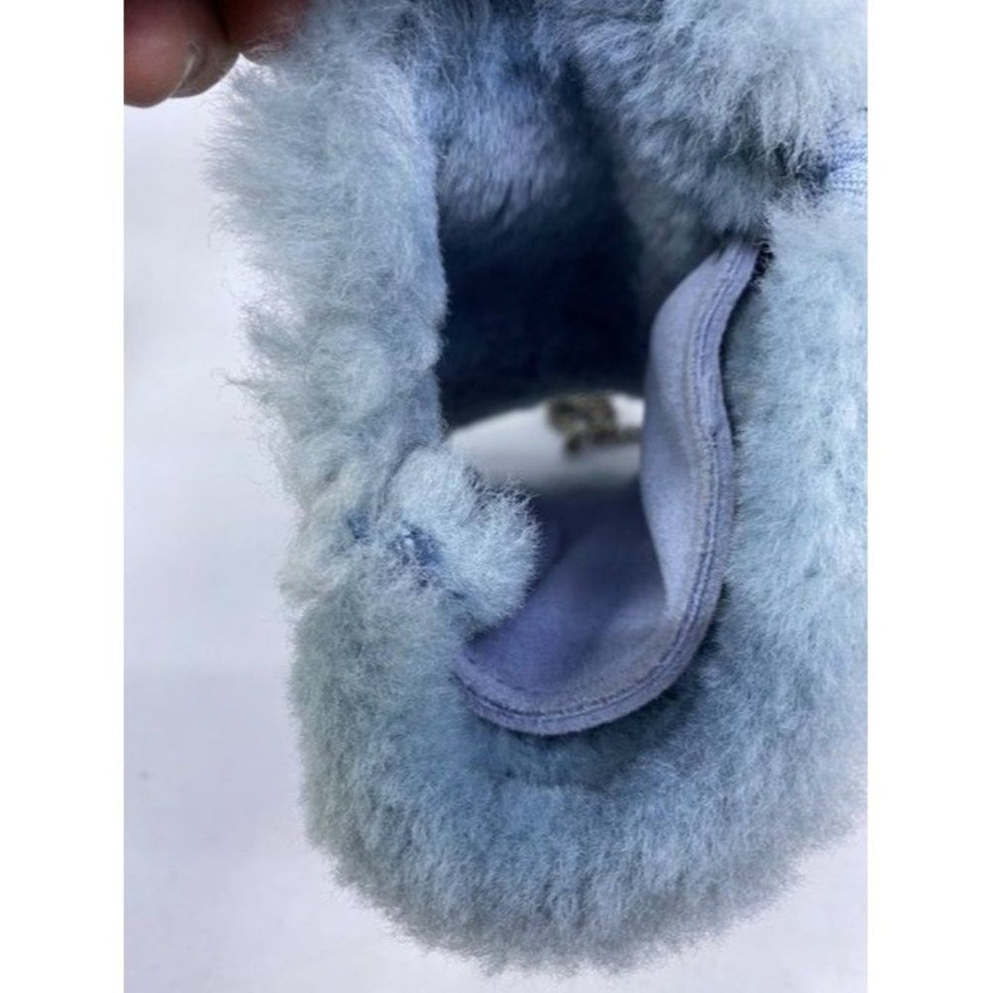 Ugg Australia Unique Hand Warmer Purse Blue Suede Shoulder Bag
