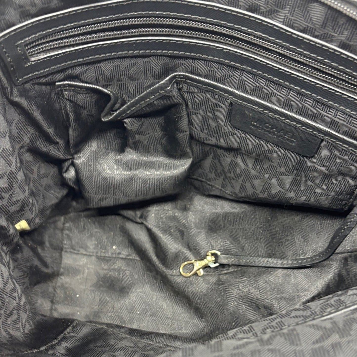 Michael Kors Black Tote with Gold Accents