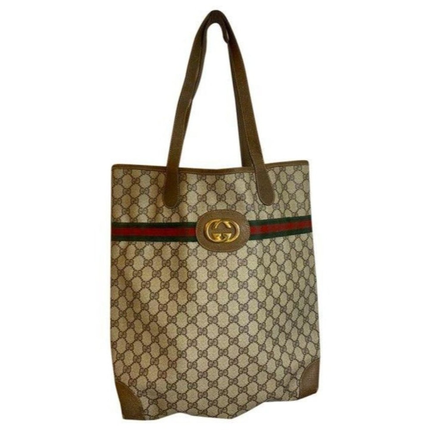 gucci bag shopping vintage classic coated canvas b