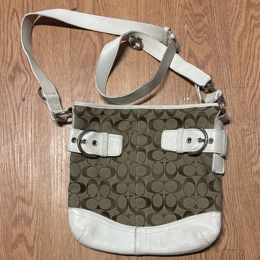 Coach Olive and Cream Crossbody Bag
