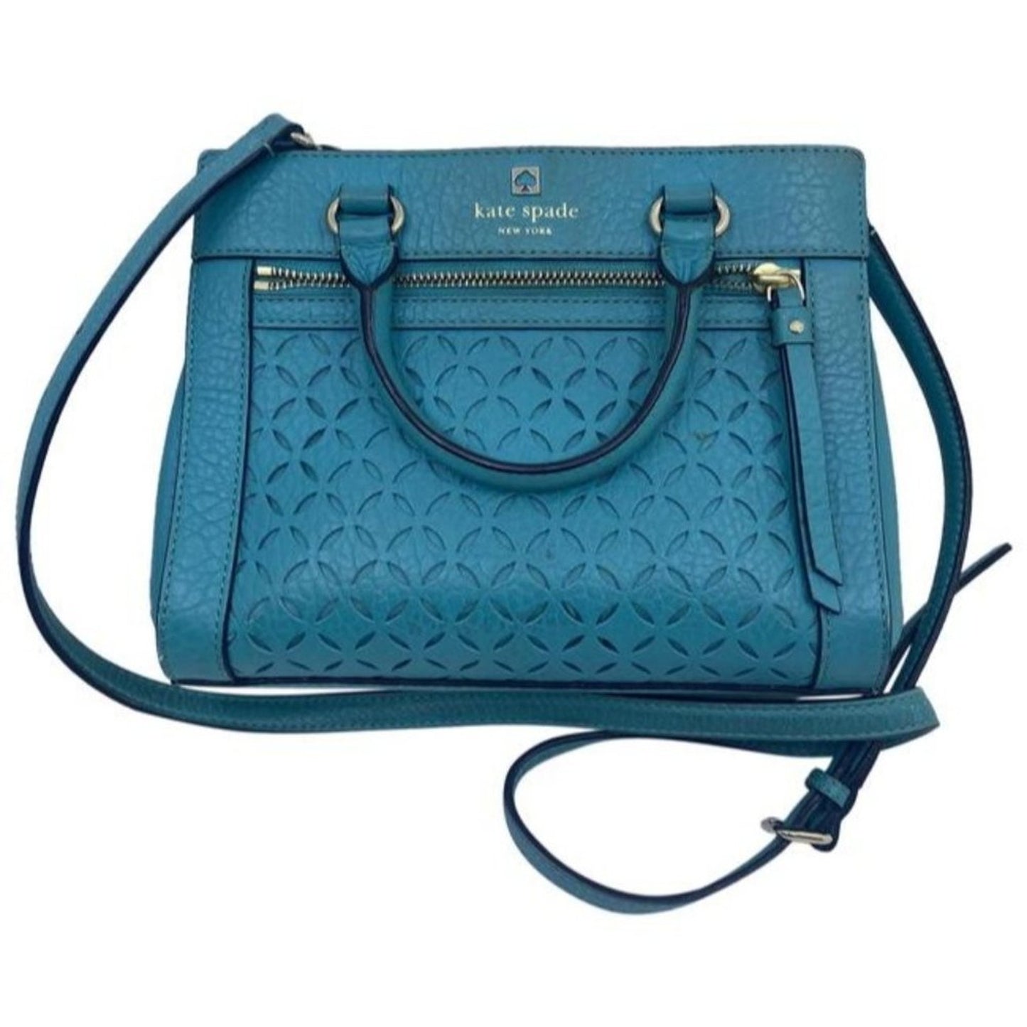 Kate Spade Tote Blue Leathe Cross Body Bag