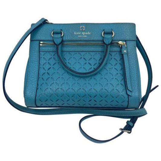 Kate Spade Tote Blue Leathe Cross Body Bag