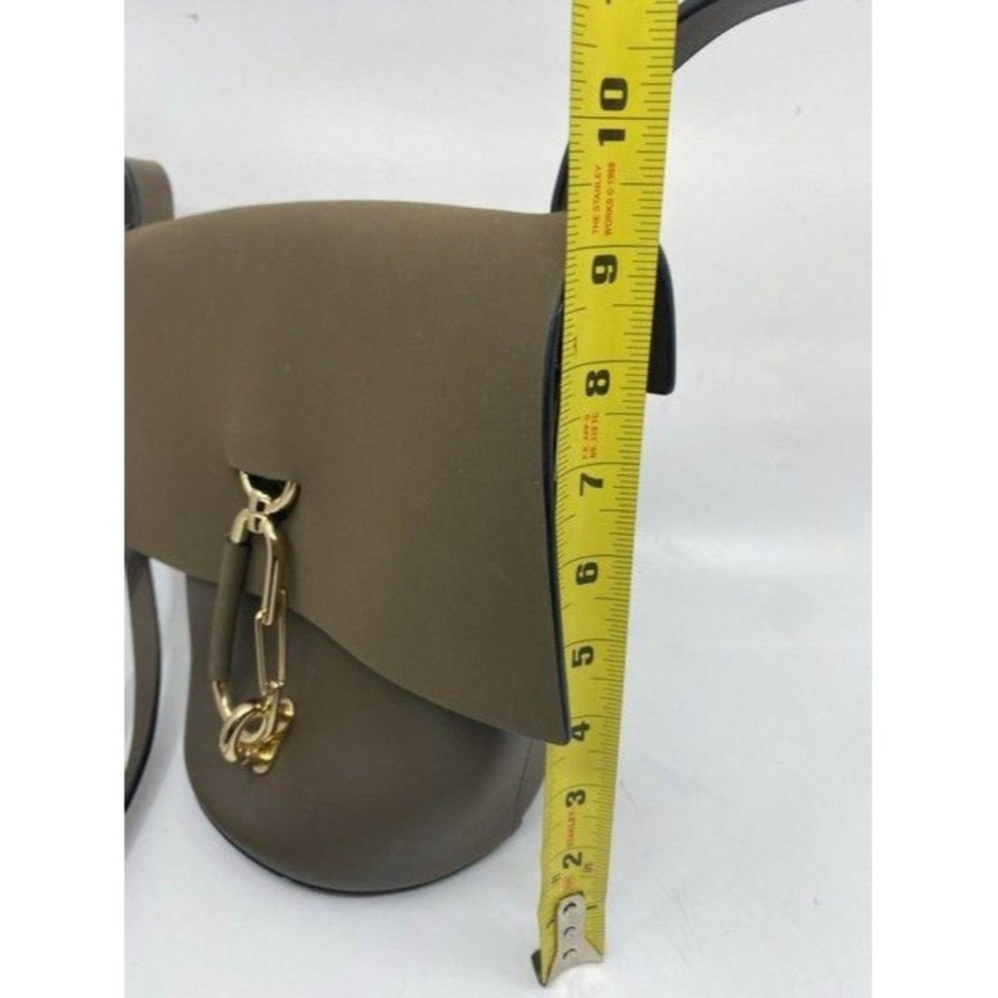 zac posen olive green leather cross body bag