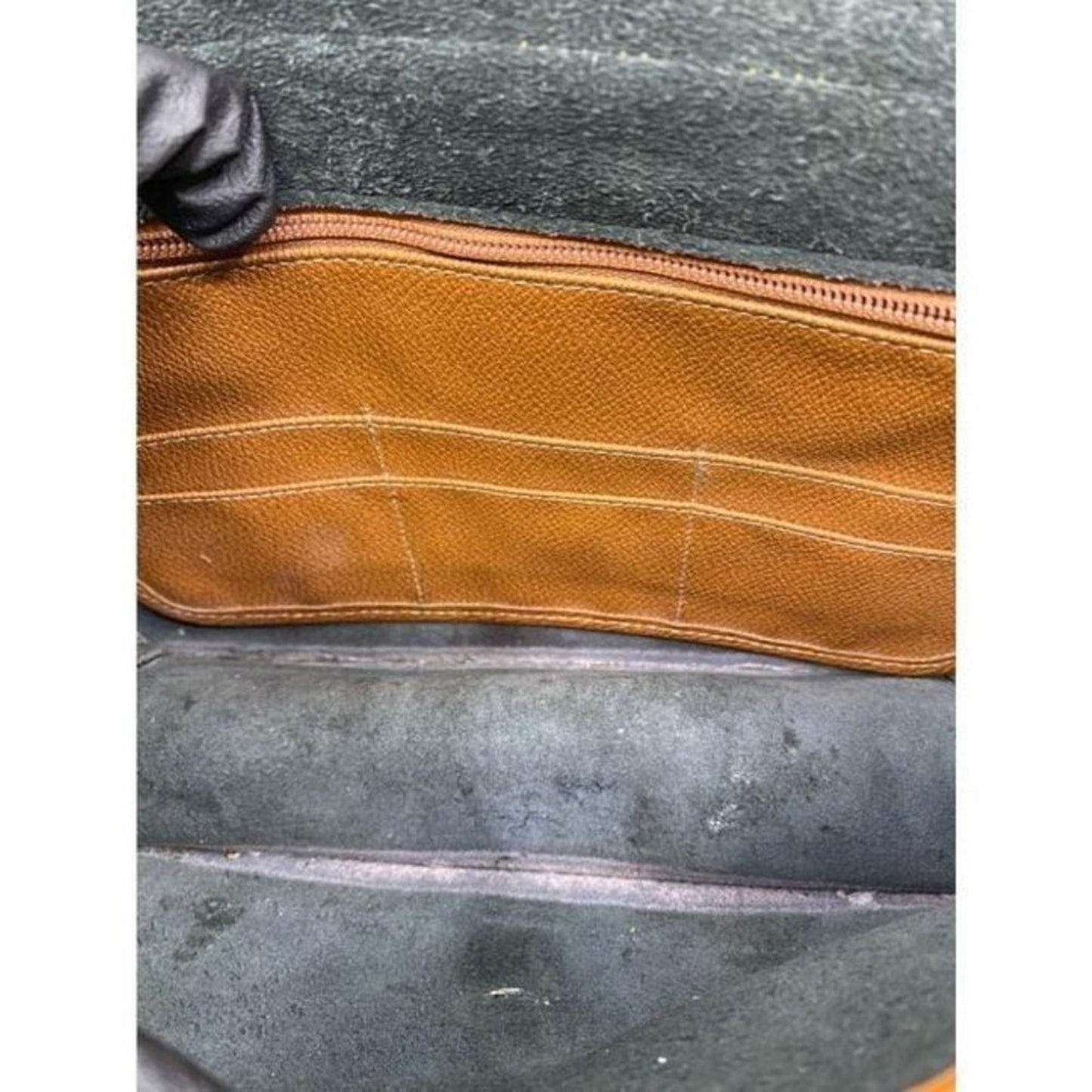 dooney and bourke vintage black orange leather cro