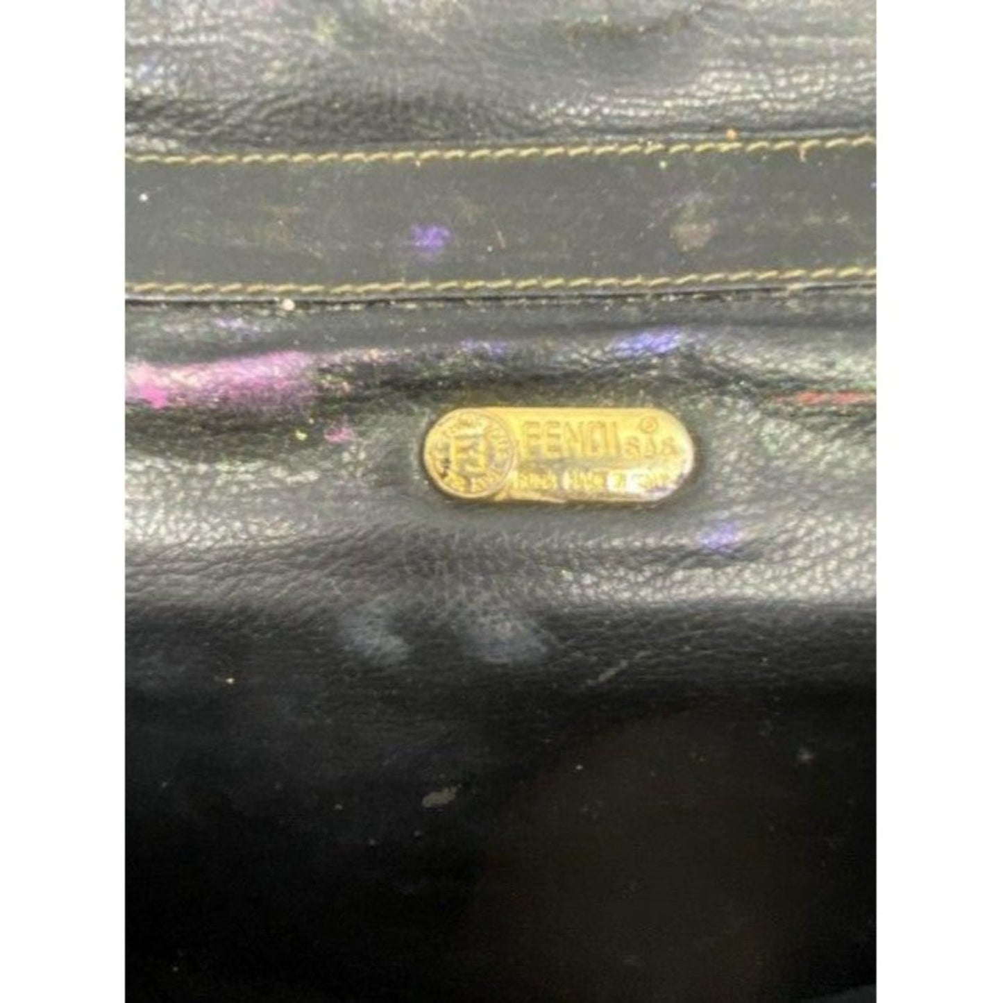 fendi customized multicolor canvas cross body bag