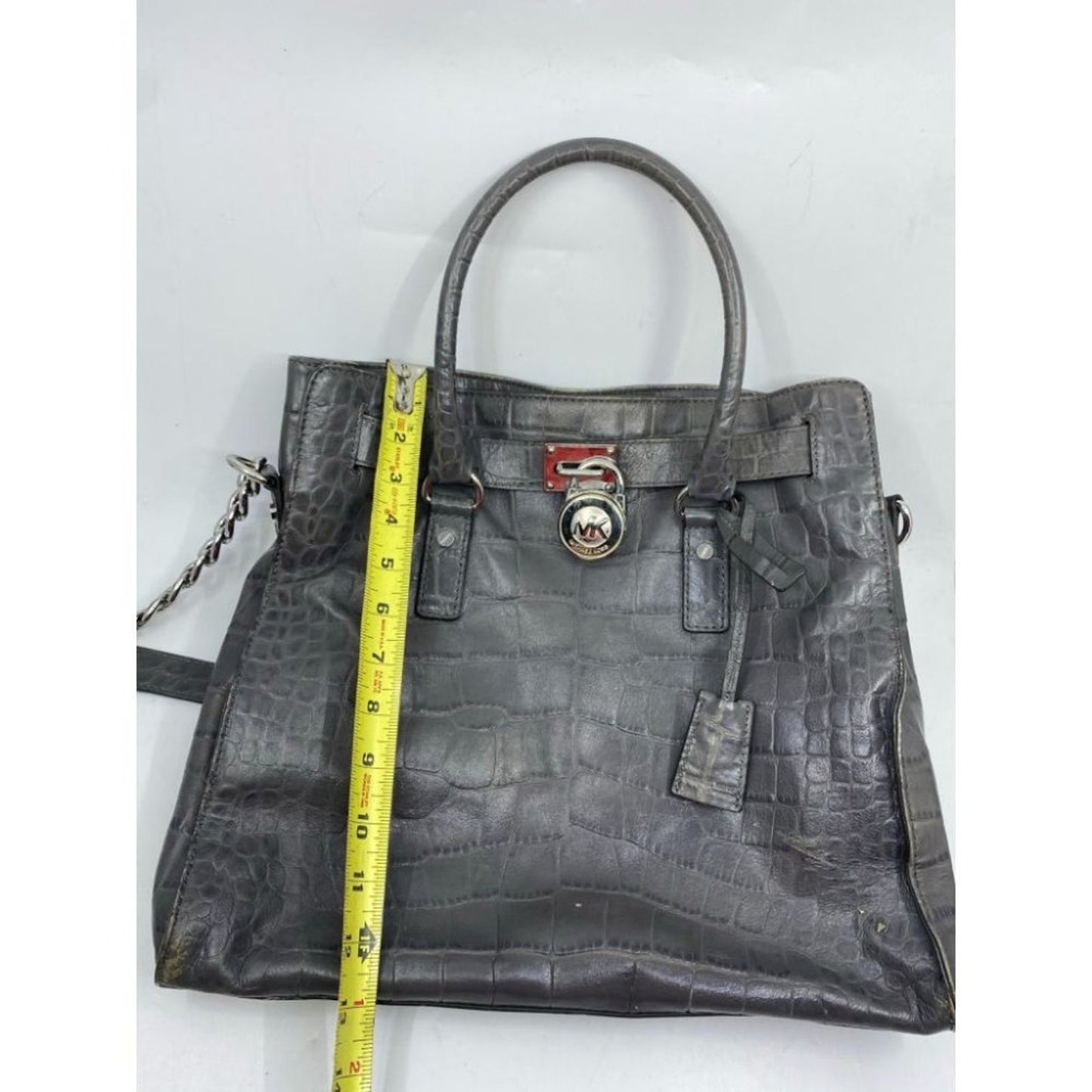 Michael Kors Leather Olive Black Hamilton Bag