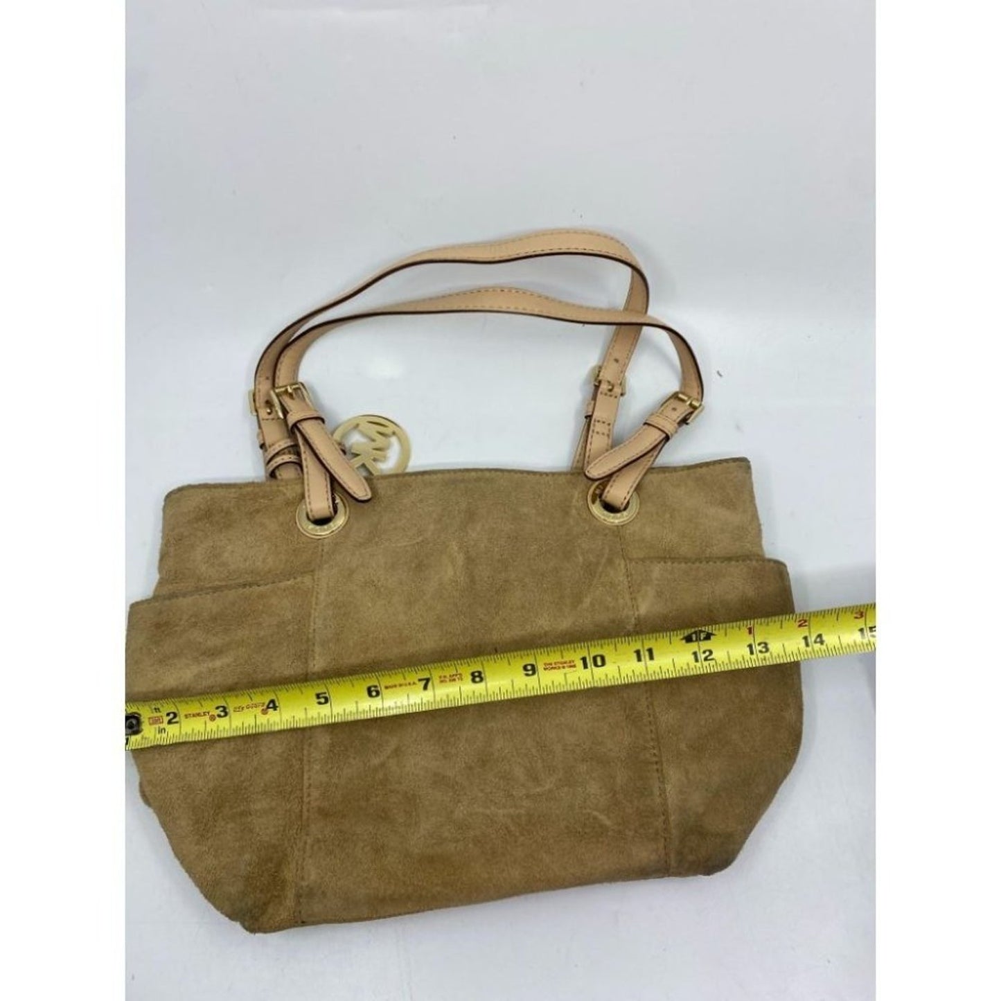Michael Kors Tan Medium Suede Leather Tote Bag