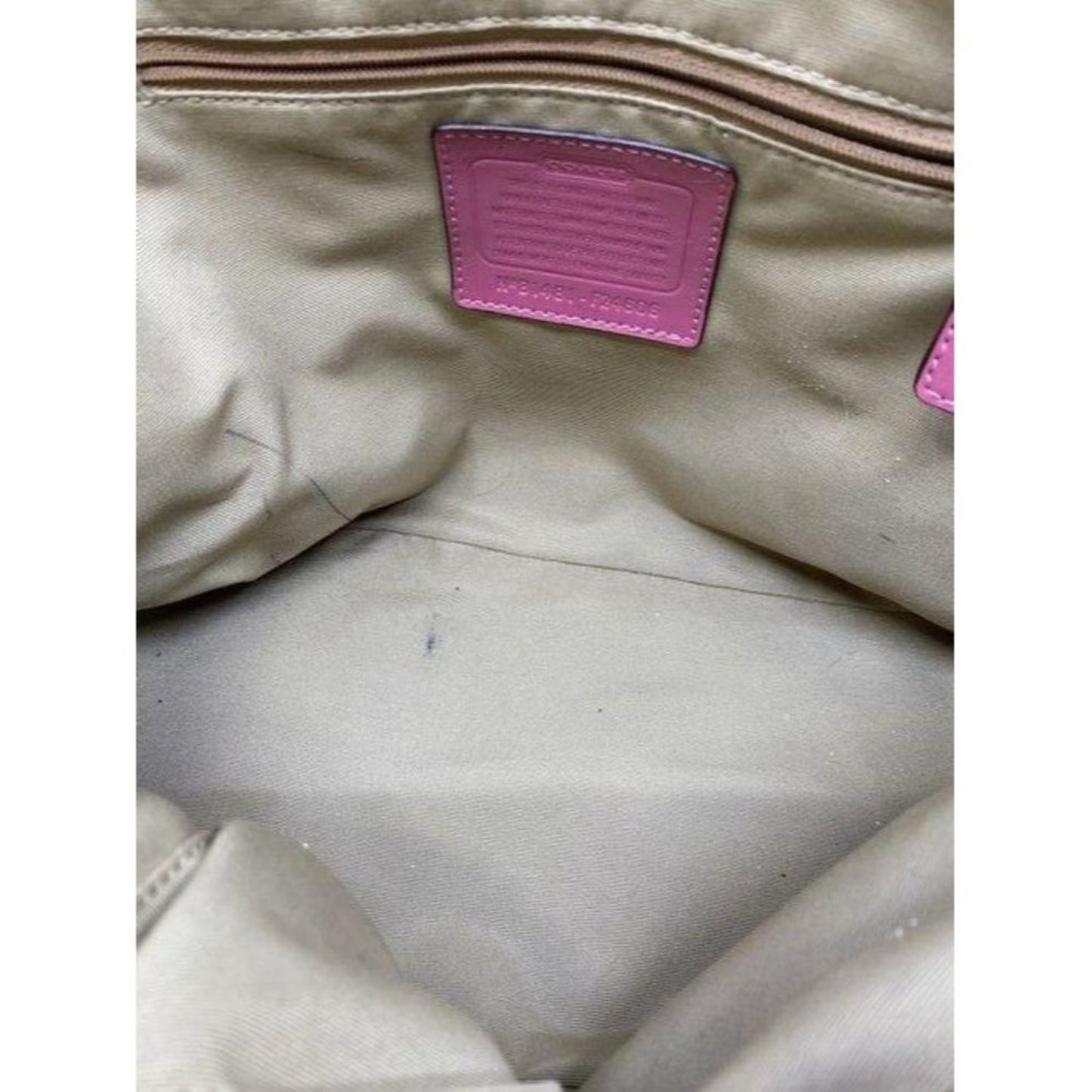 coach customized tan and multicolor cross body bag
