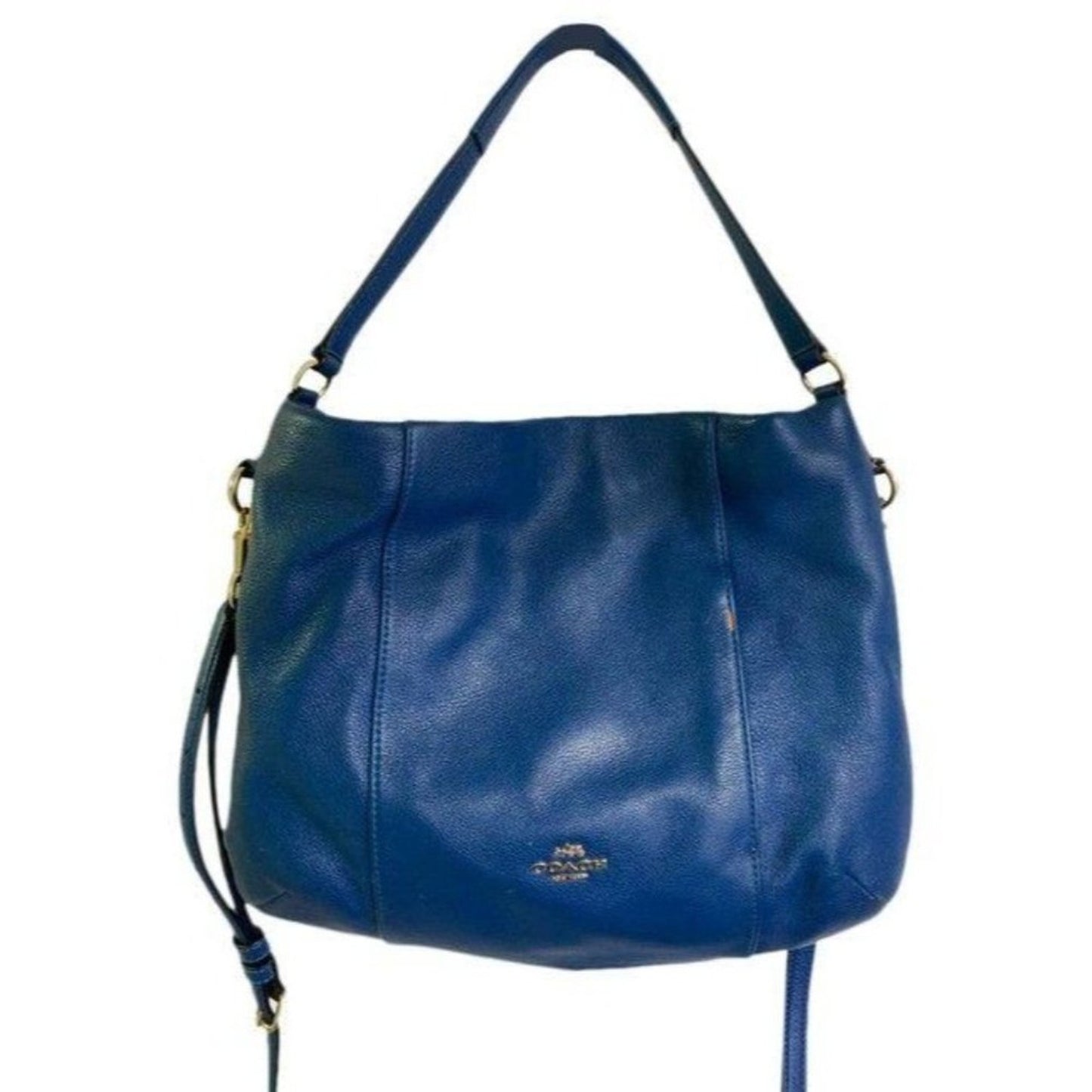 Coach Medium W Adjustable Strap Blue Leather Cross