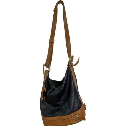 valentina black orange shoulder bag