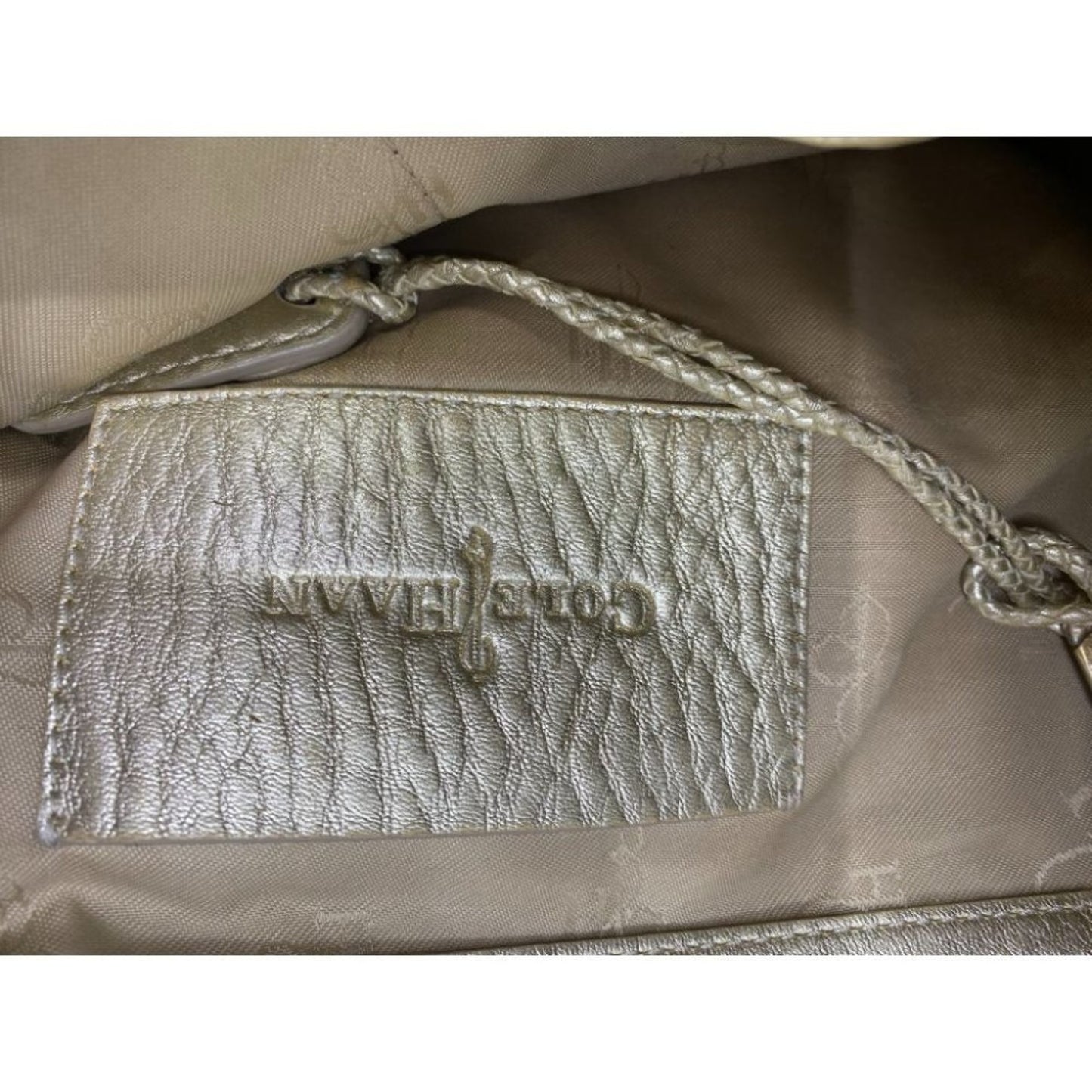 COLE HAAN Tote Bag Gold Customized w Graffiti