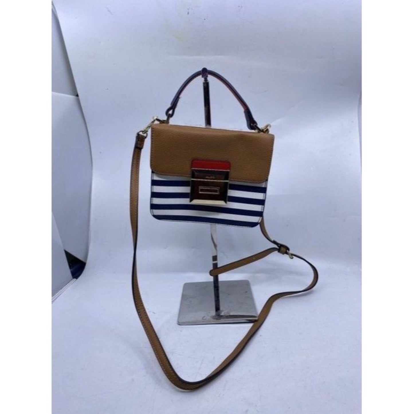 Aldo Cute Stripped Faux Leather Cross Body Bag
