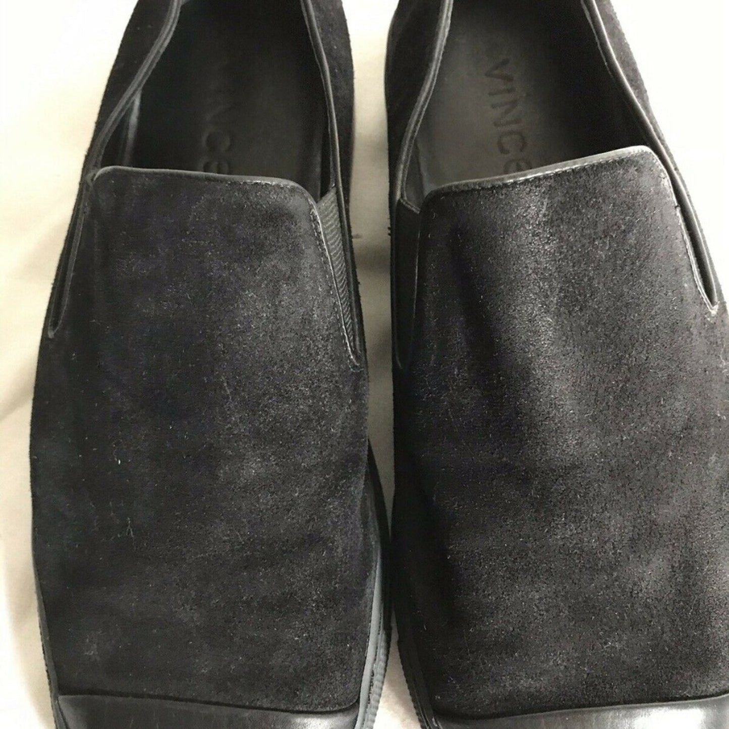 Vince Black Suede Loafers Size 9