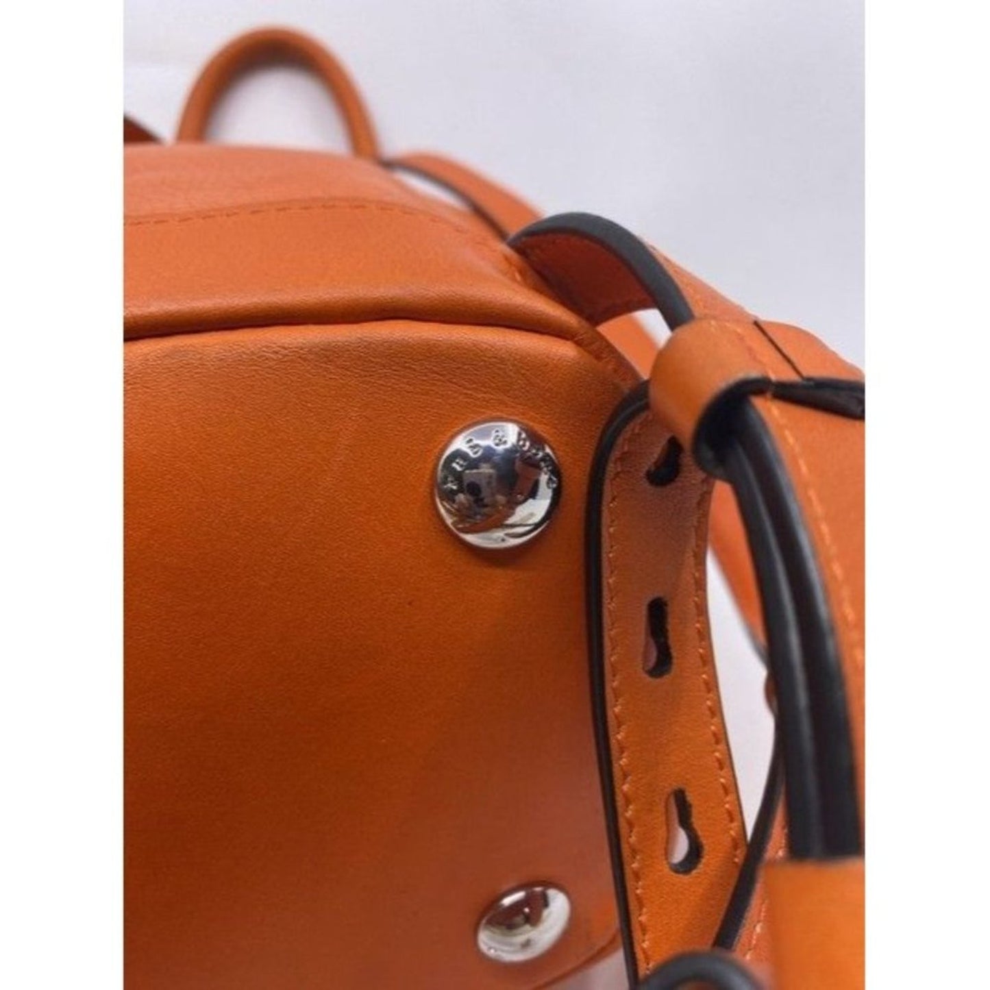 Rag And Bone Mini Pilot Orange Leather Backpack