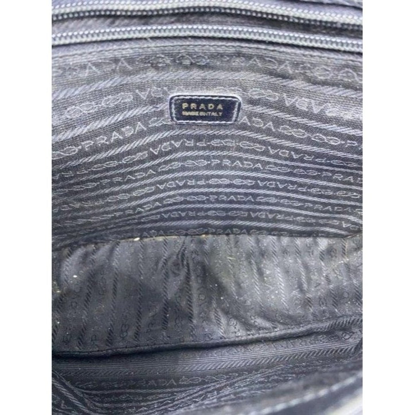 prada vintage black leather cross body bag