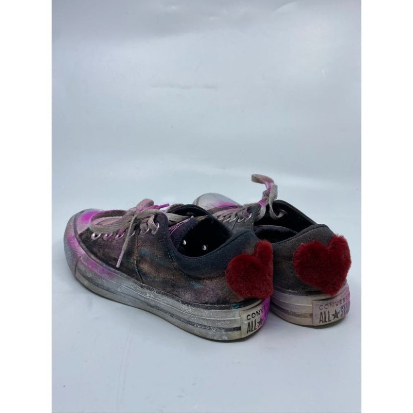 Converse Sneakers Customized Silver Pink Women's 7
