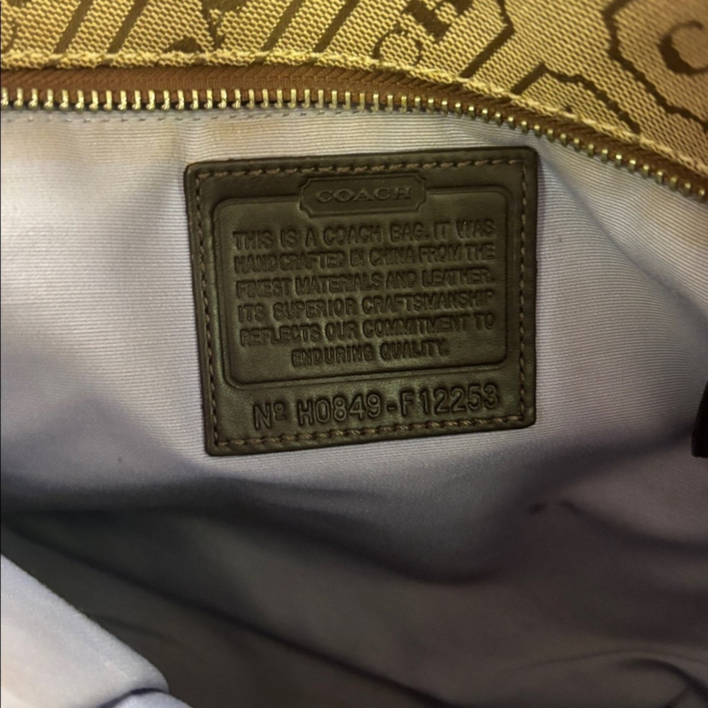 Coach Tan and Black Men's Messenger Bag