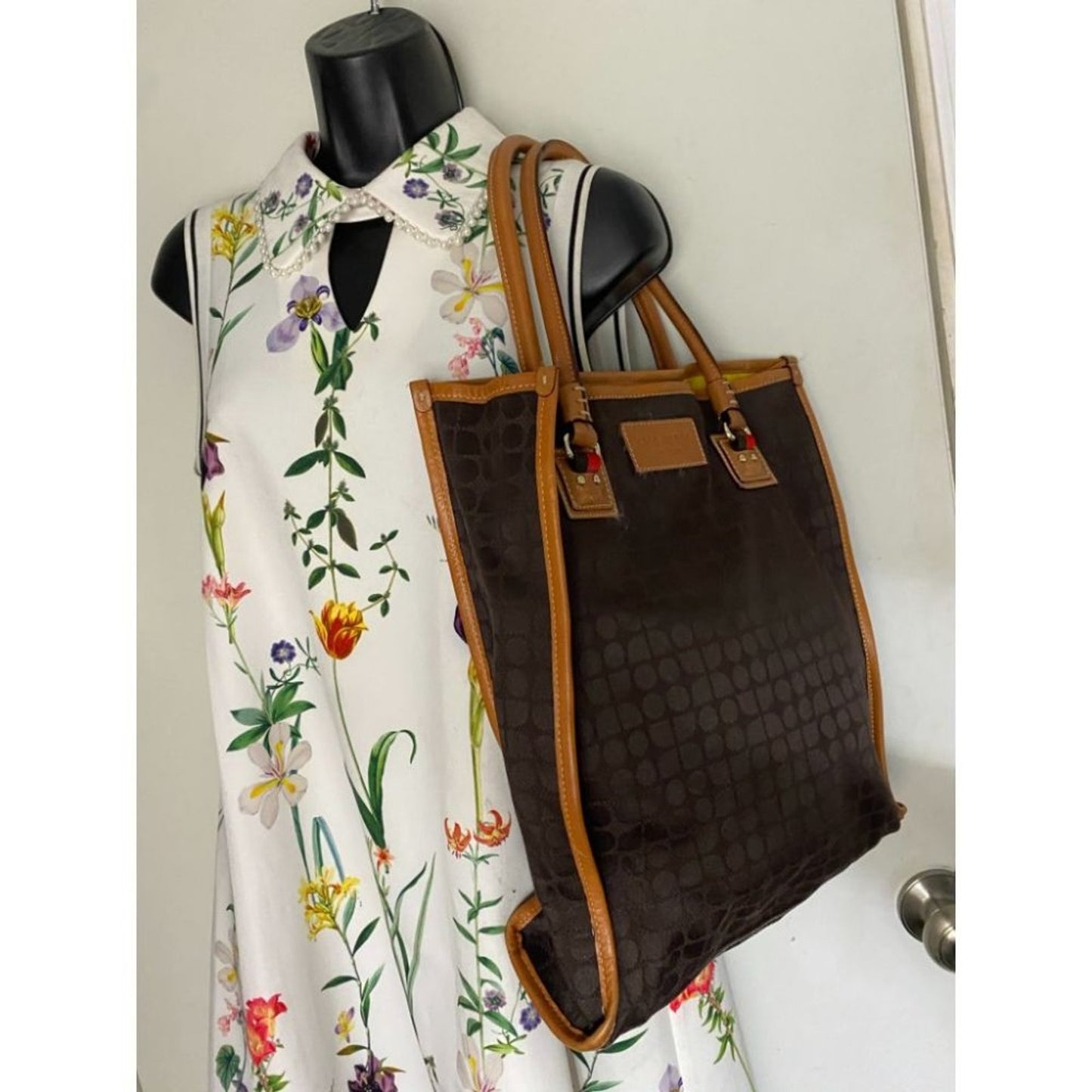 KATE Spade Women's Large Brown Fabric Tote Bag