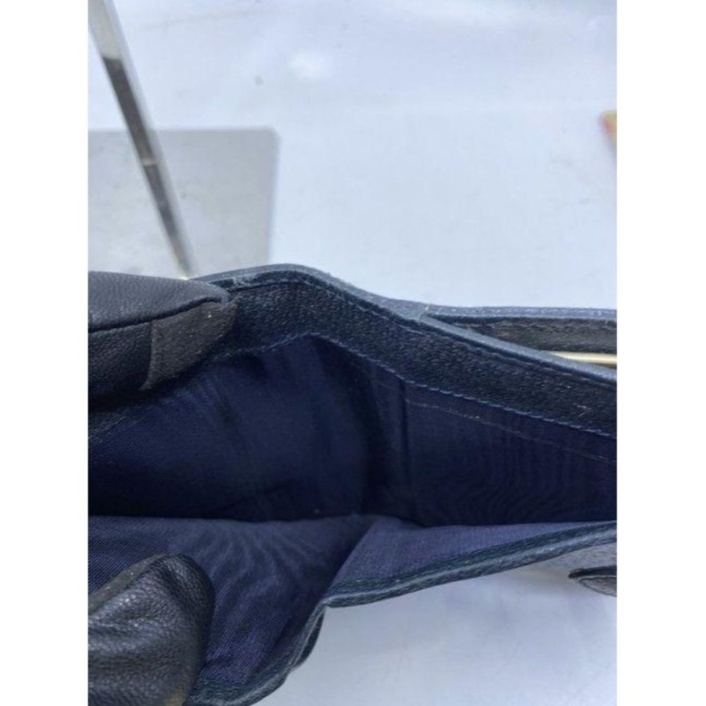 gucci black rare vintage change and id holder wall