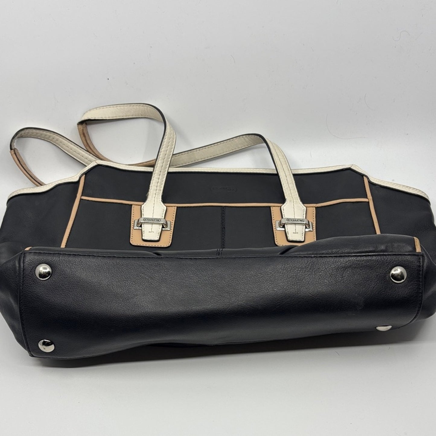 Coach Black and Tan Tote Bag