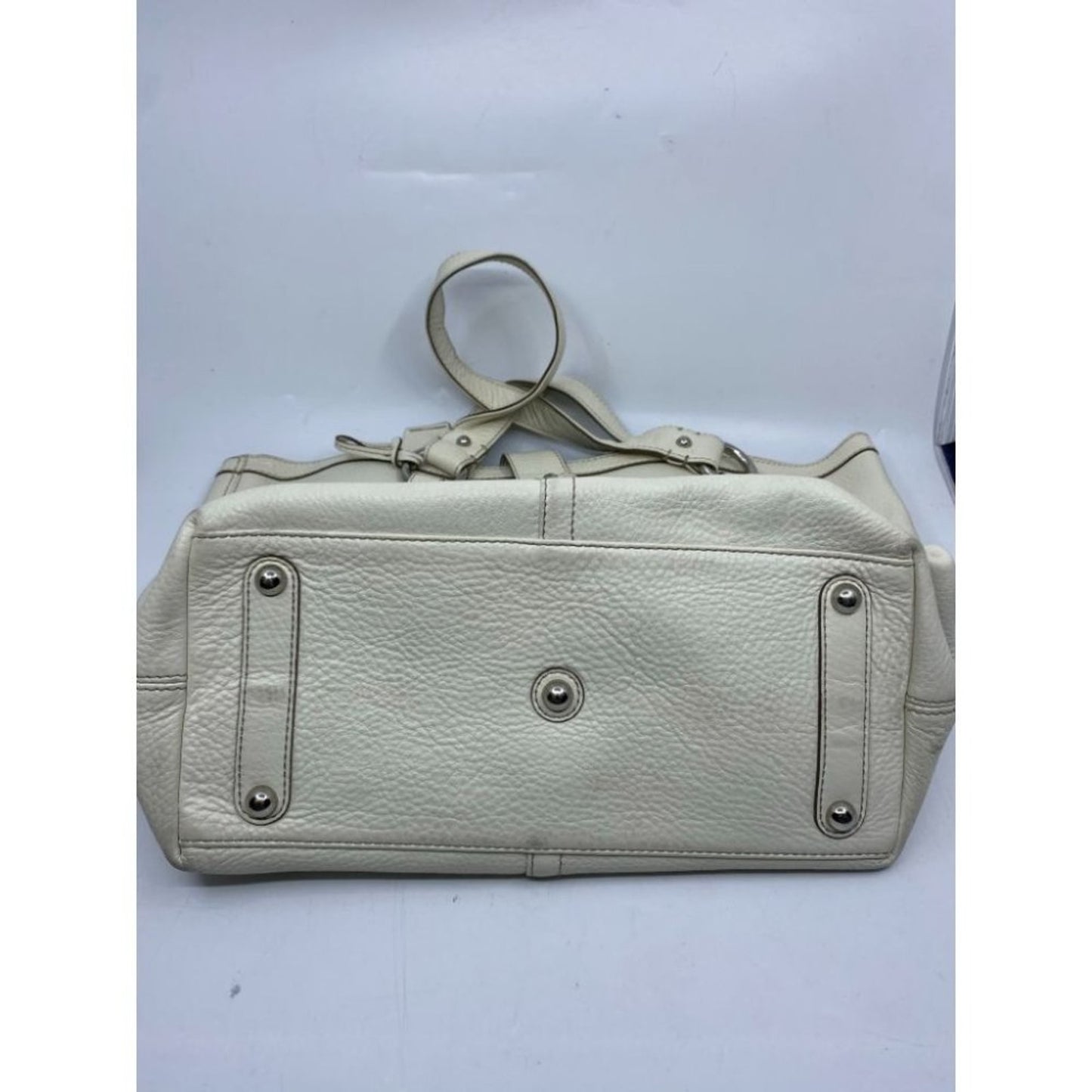 Banana Republic White Large Leather Tote Bag