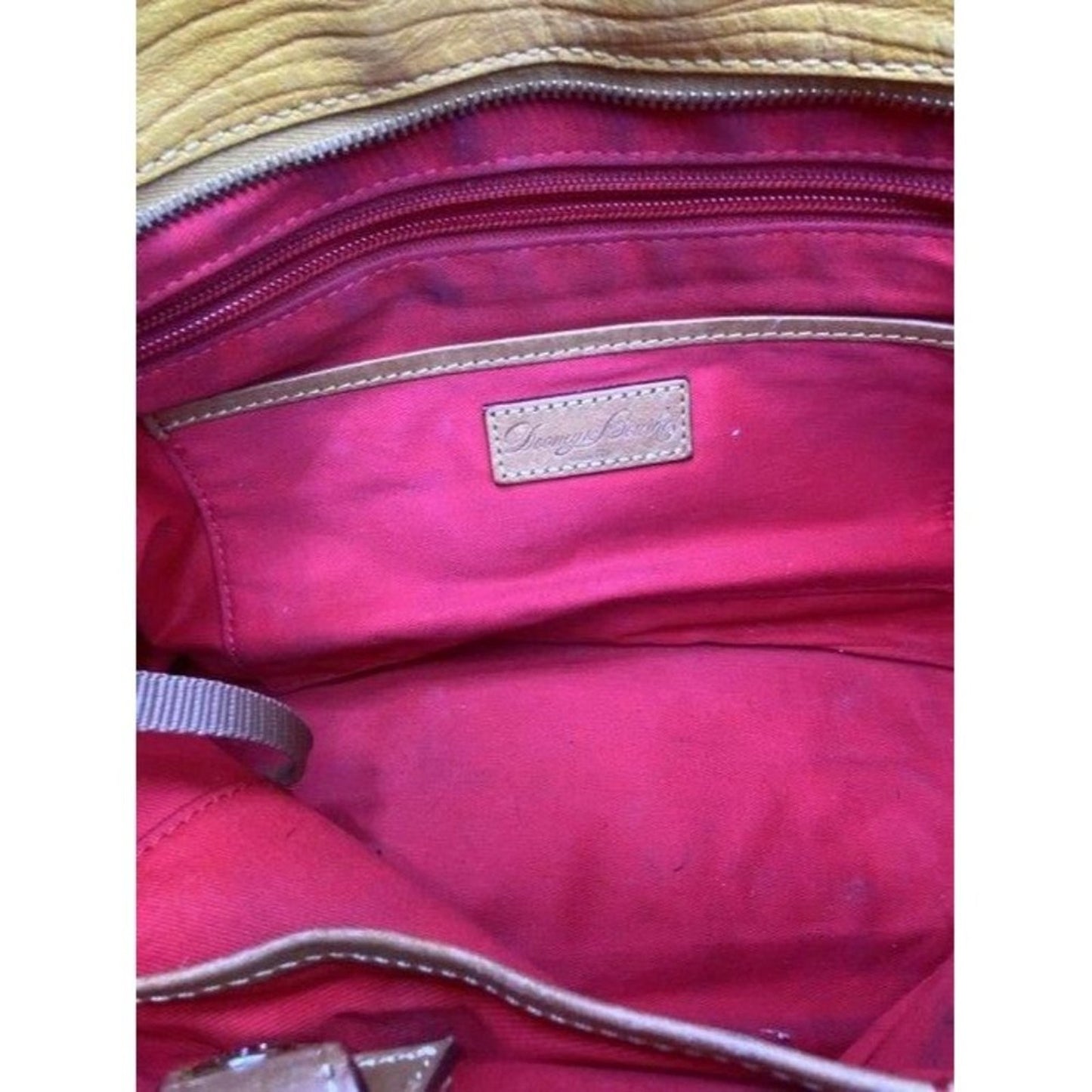 Dooney and Bourke yellow leather shoulder bag