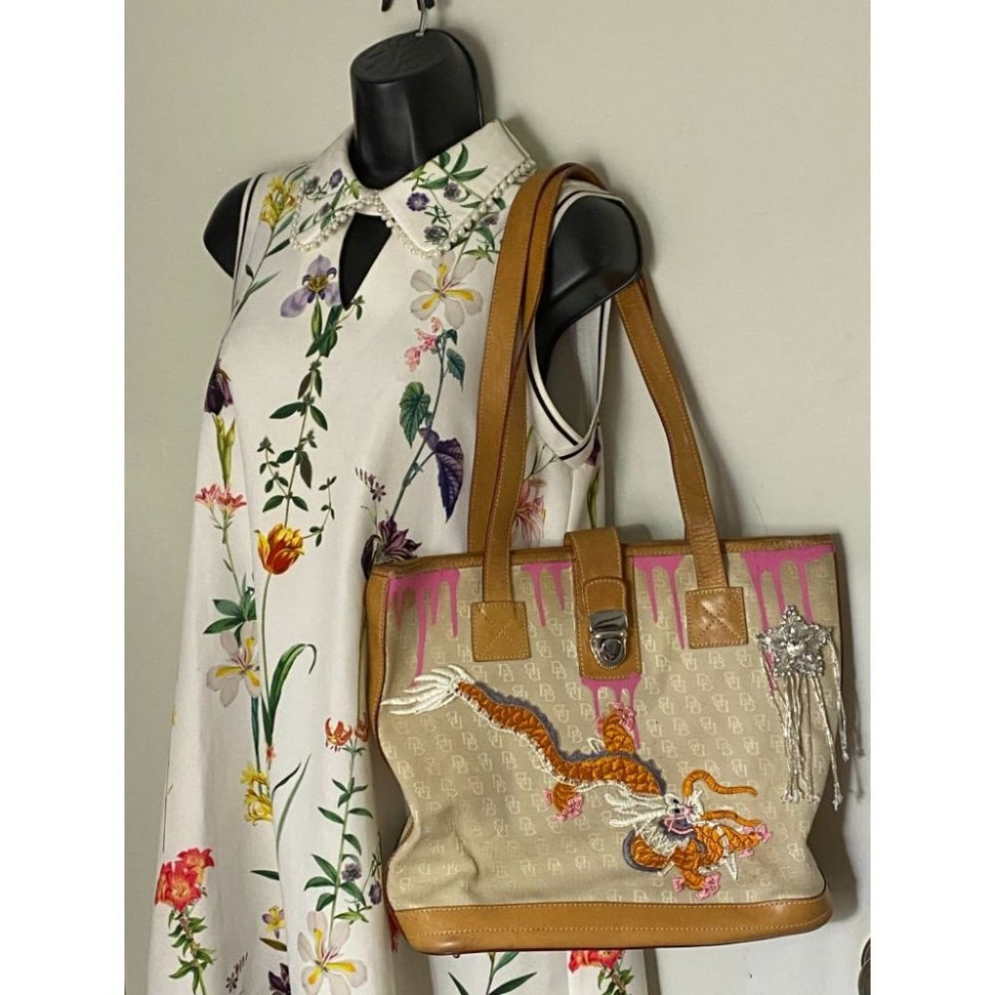 DOONEY & BOURKE Shoulder Tote Bag Customized Tan