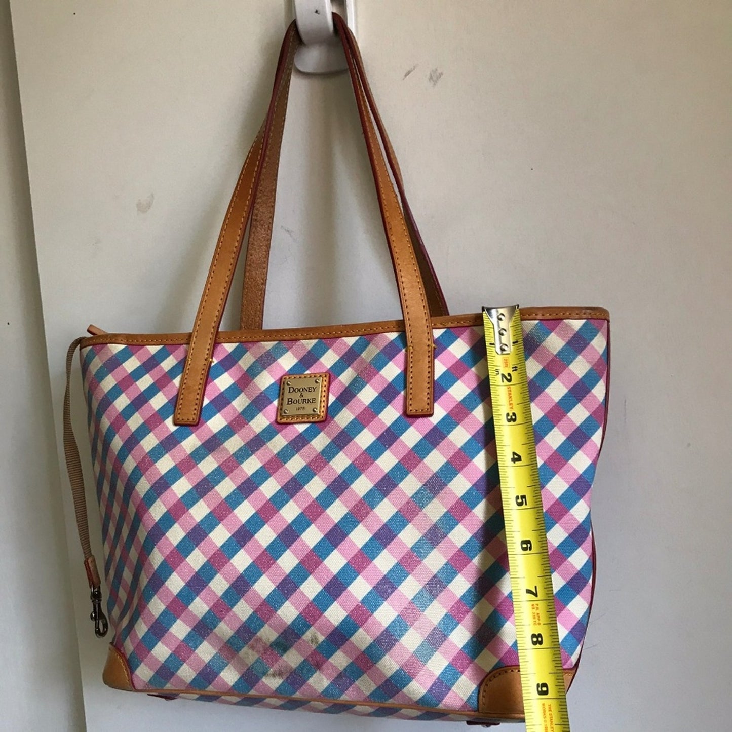 Dooney & Bourke Pink/Blue/White/Tan Shoulder Bag