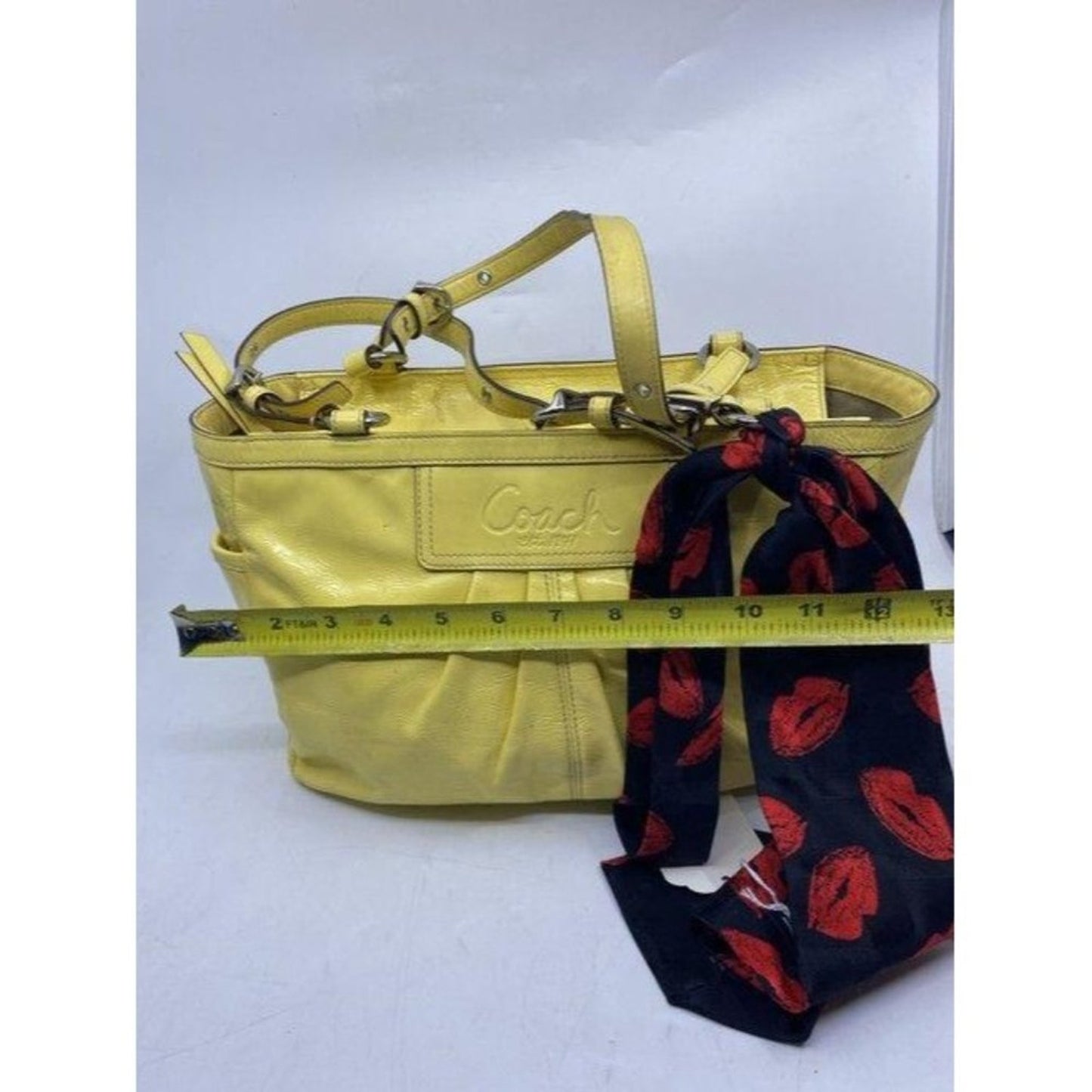 coach w w detachable specialty tie accent yellow s
