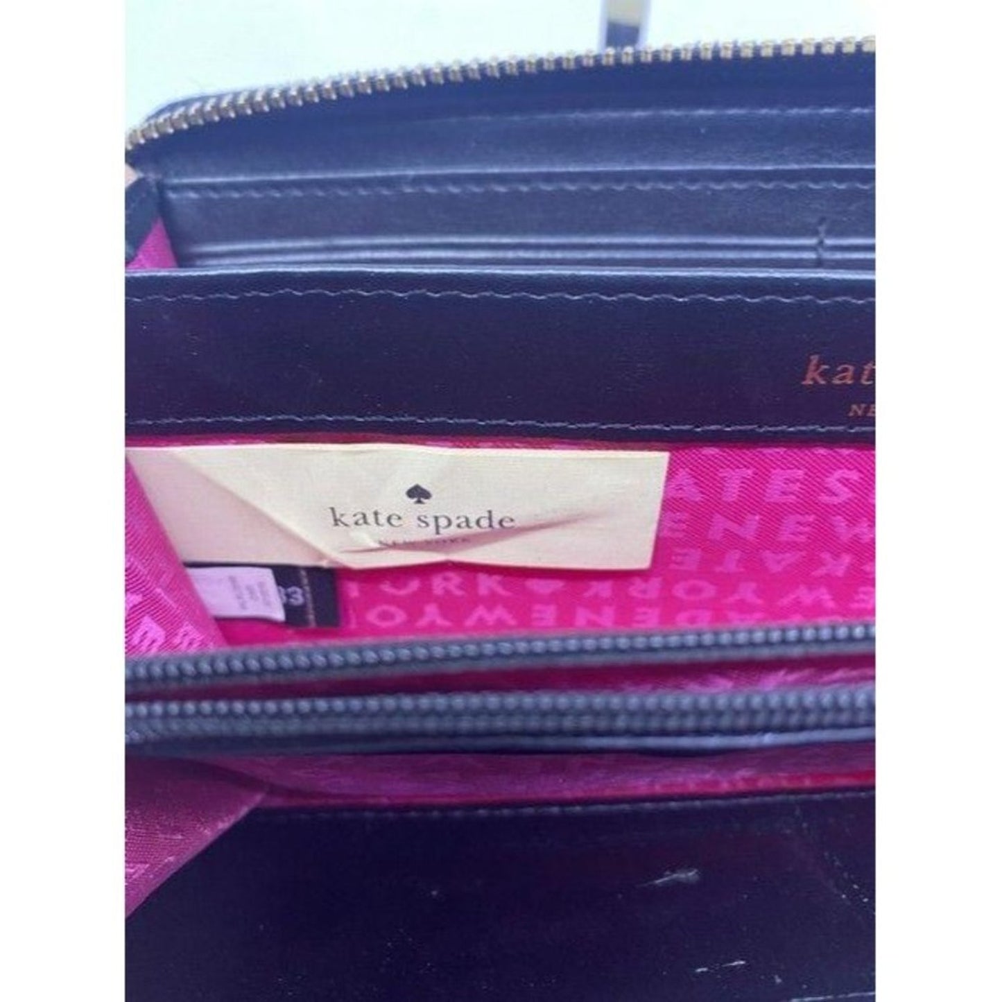 Kate Spade Black White Sailing Striped Large Walle